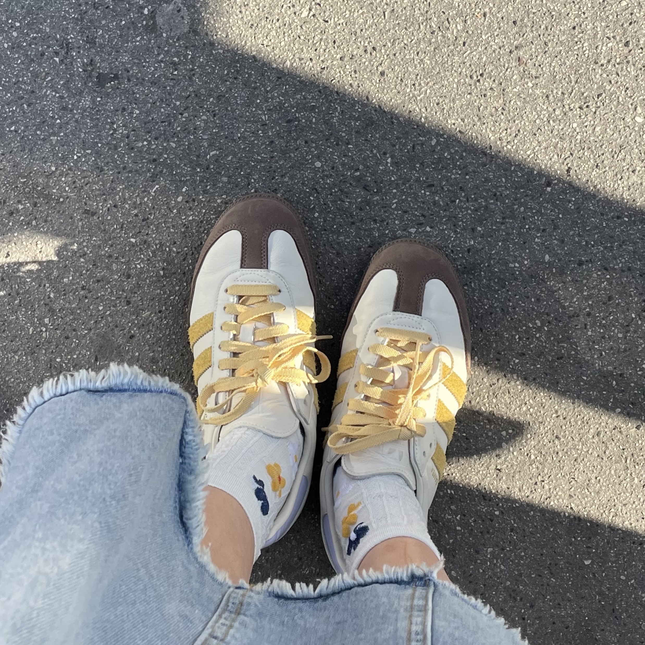 (W) Adidas Samba OG Off White Oat 착용 스타일