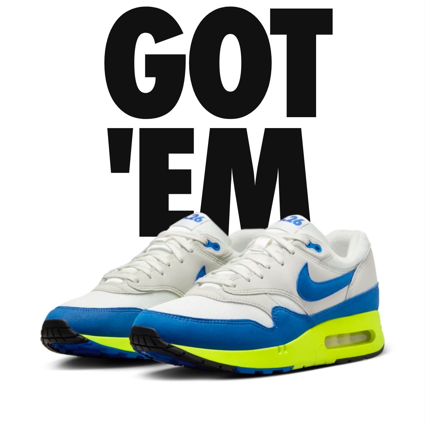 Nike Air Max 1 '86 OG Royal Volt 착용 스타일