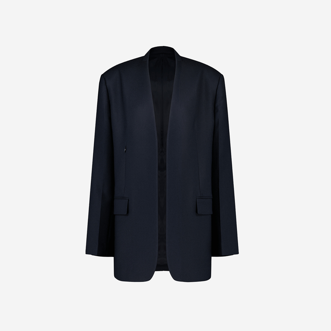 [KREAM 단독] 르하스 오버사이즈 카라리스 맨즈 자켓 - 다크네이비