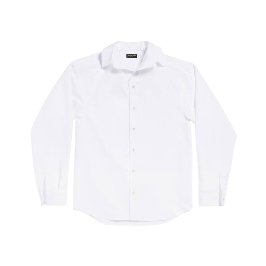 (W) Balenciaga Kick Collar Large Fit Shirt White 상세 이미지 1