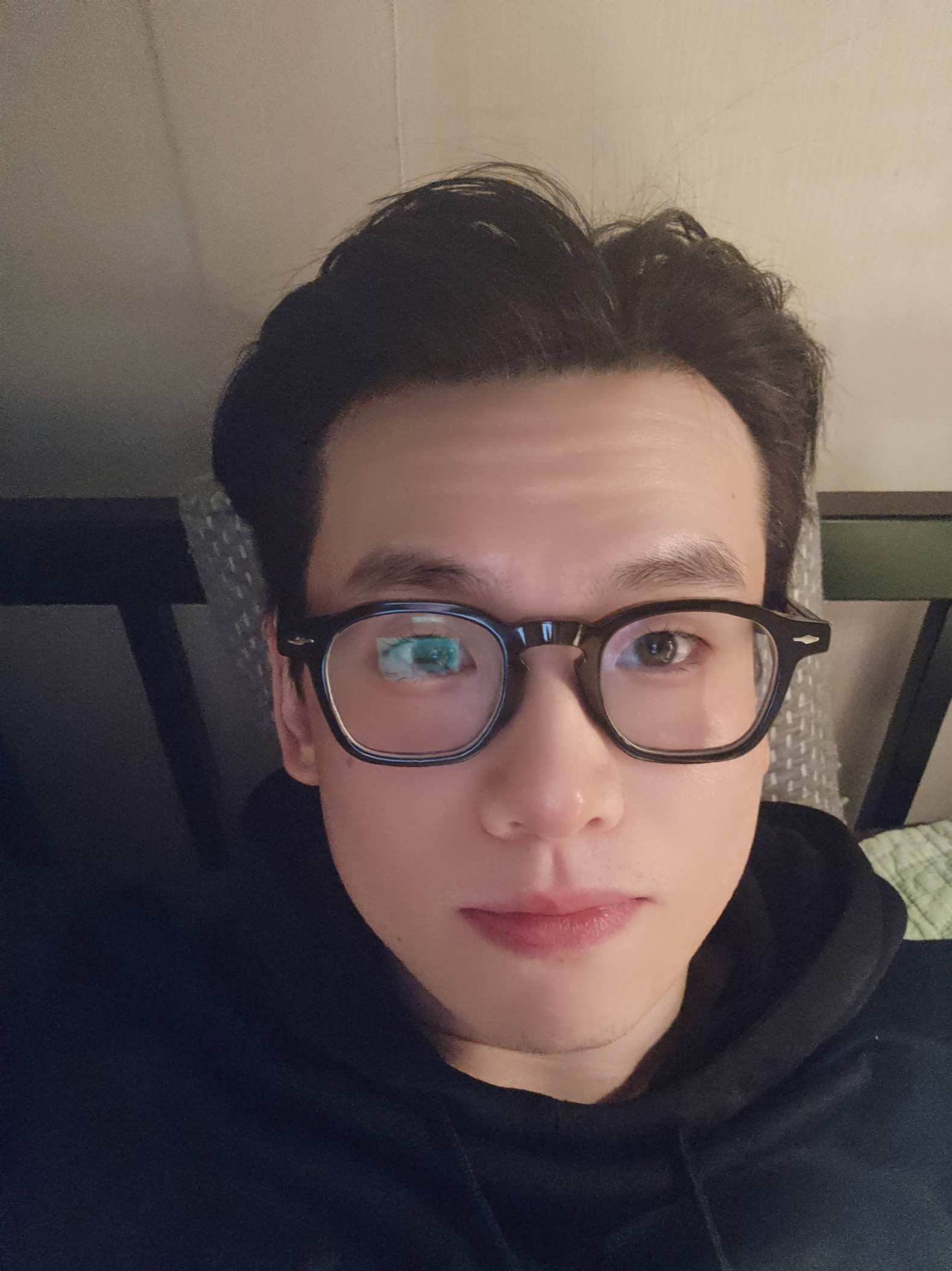 Jacques Marie Mage Zephirin 47 Blue Lenses Noir 3 착용 스타일 - 3