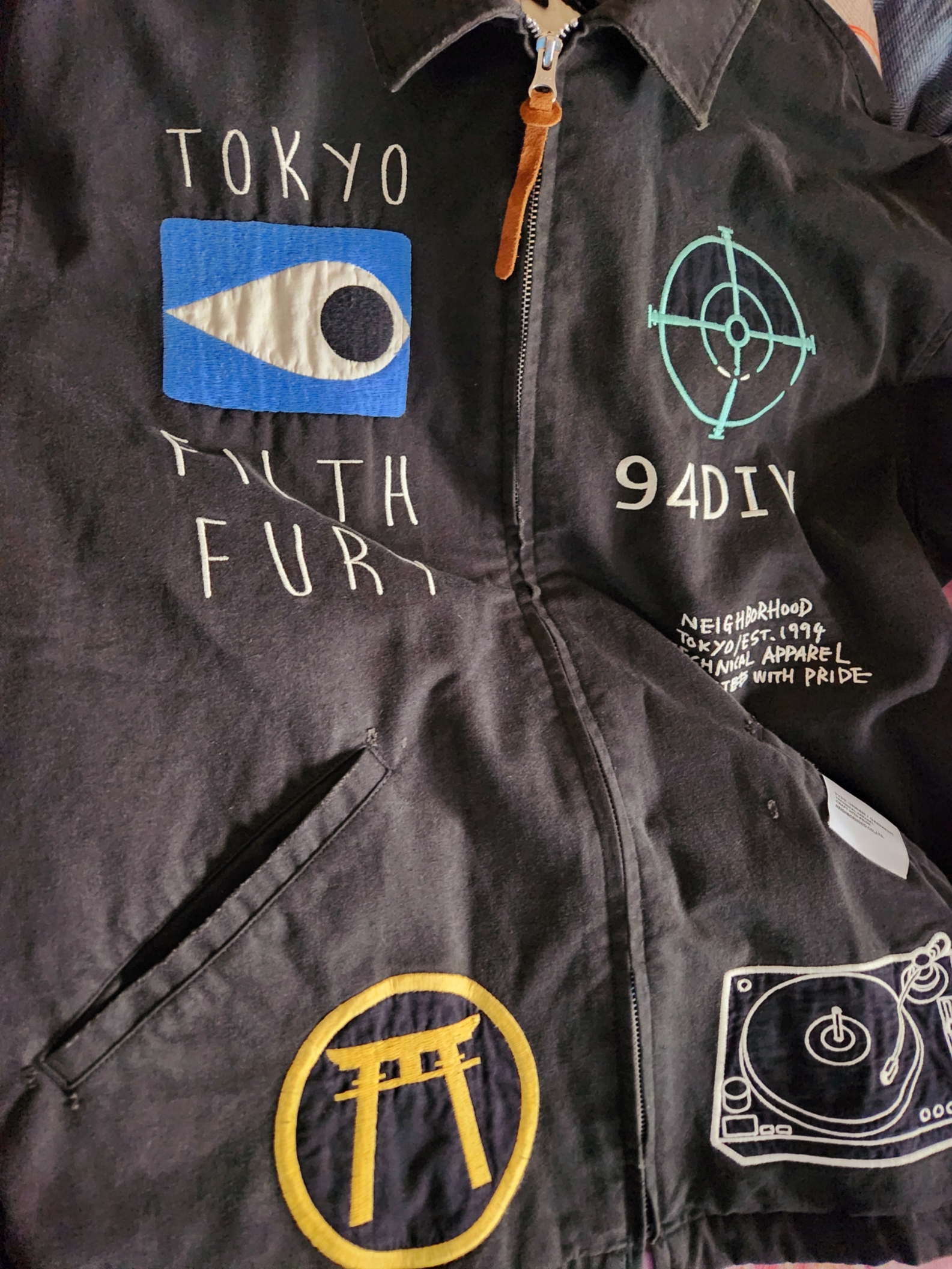 Neighborhood Savage Souvenir Jacket Black 착용 스타일