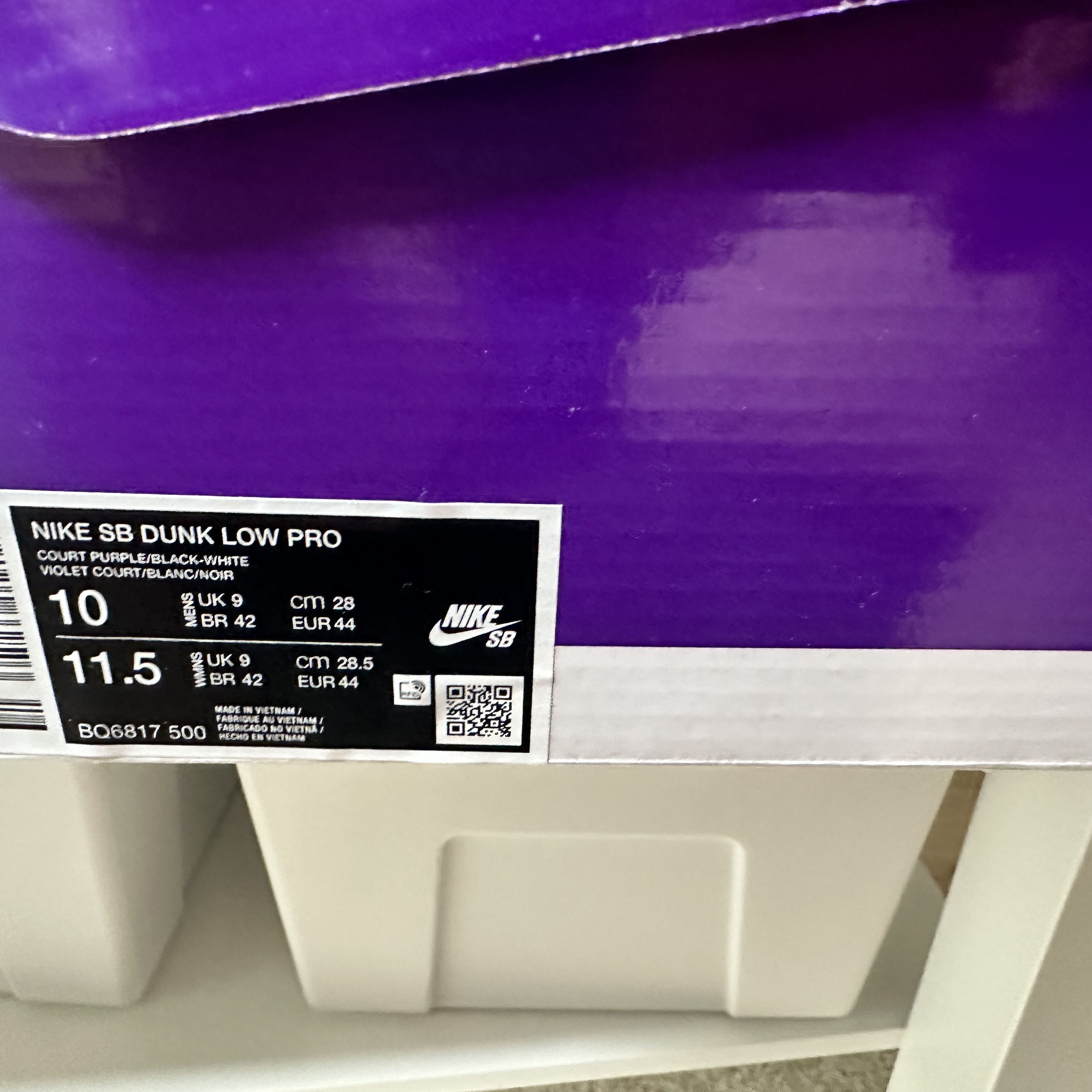 Nike SB Dunk Low Pro Court Purple 착용 스타일 - 1