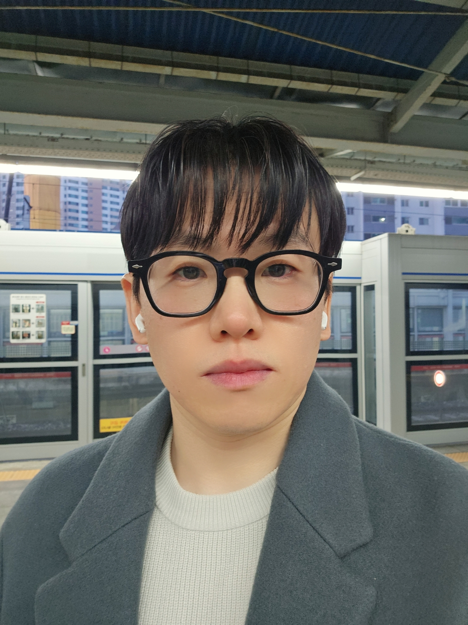 Jacques Marie Mage Zephirin 47 Blue Lenses Noir 3 착용 스타일 - 2