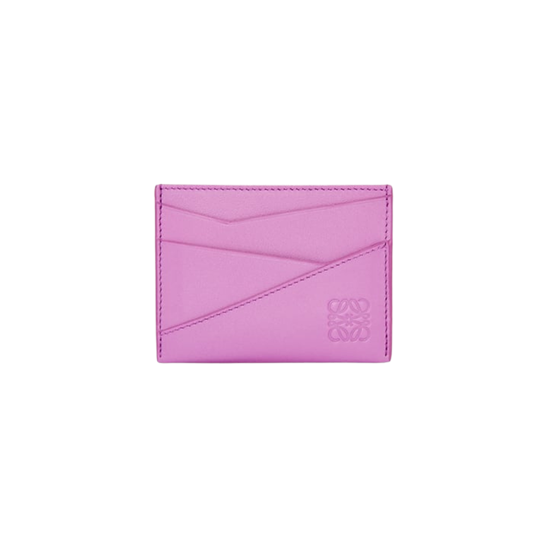 Loewe Puzzle Plain Card Holder In Classic Calfskin Rockrose 상세 이미지 1