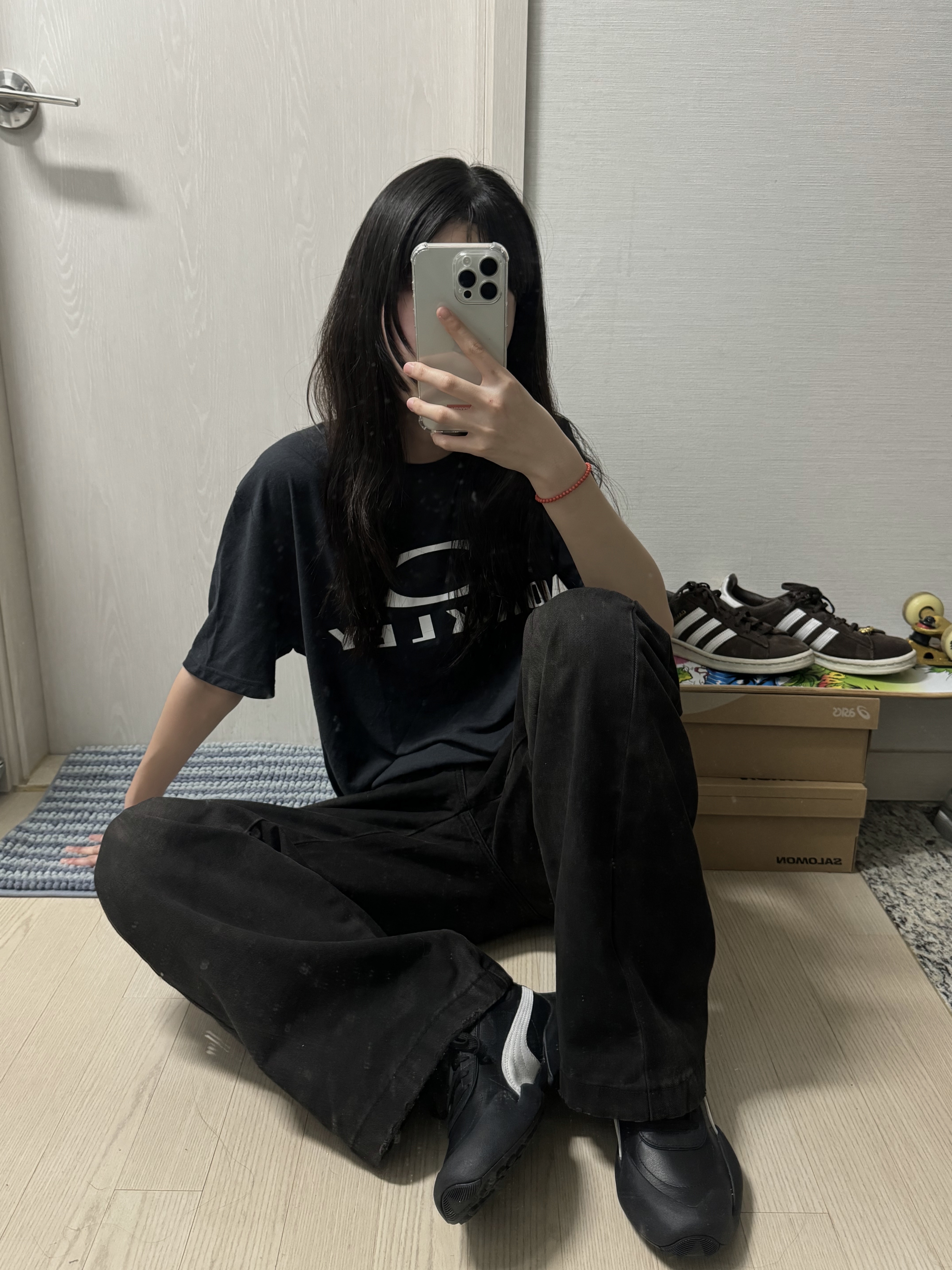 Puma Vaderon Clean Black White 착용 스타일 - 2