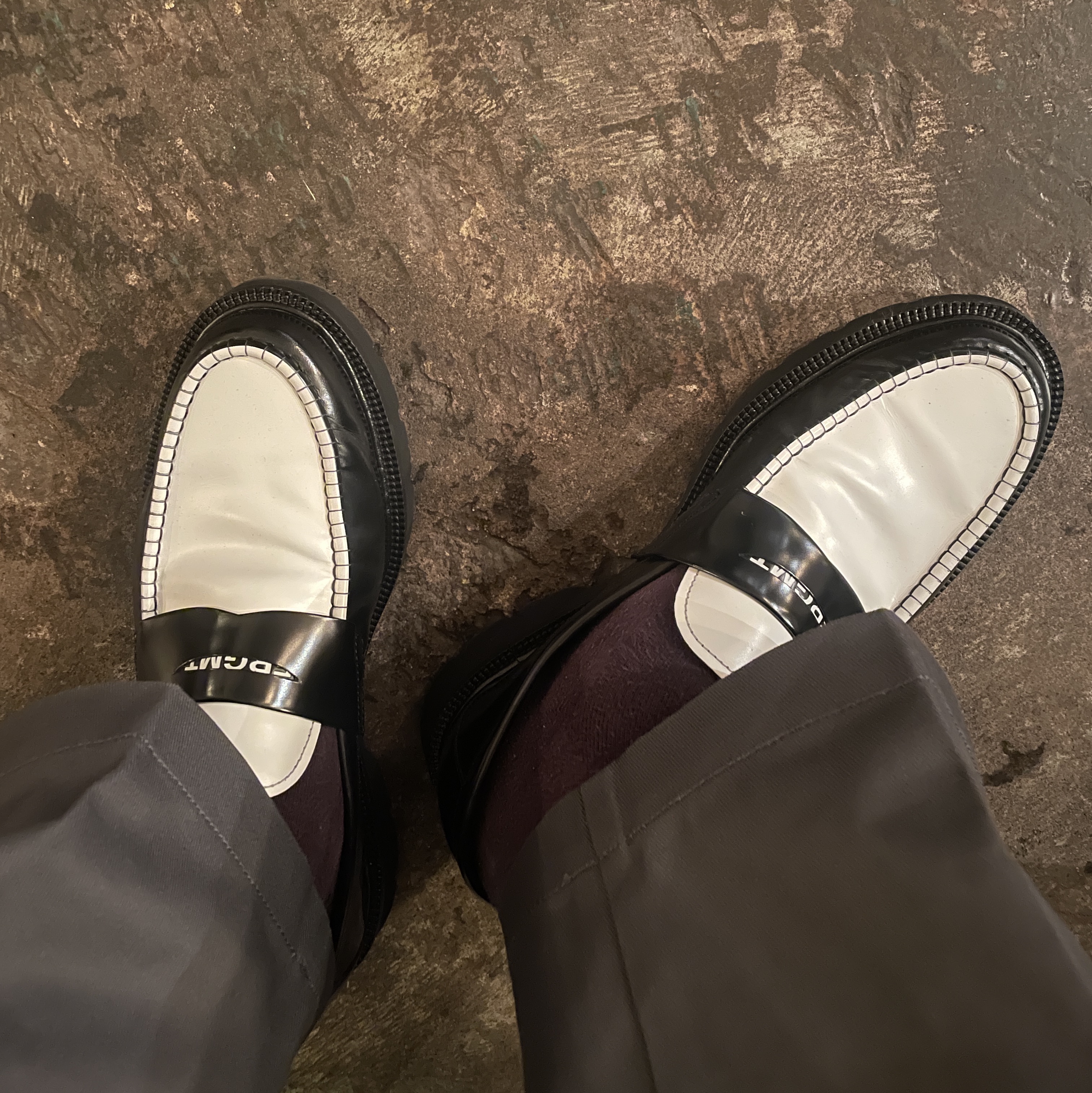 Cole Haan x Fragment American Classics Penny Loafer Black Spectator White 착용 스타일