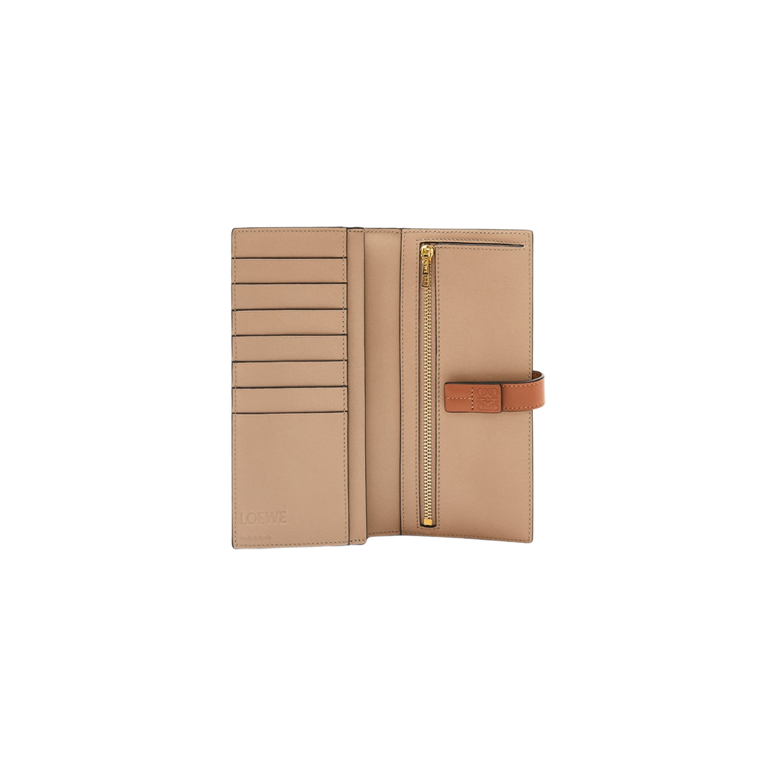 Loewe Large Vertical Wallet in Grained Calfskin Toffee Tan 상세 이미지 2