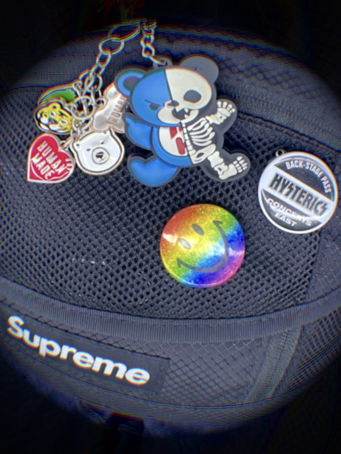 (GS) Jordan 4 Retro Pure Money 2017, Supreme Small Messenger Bag Black - 22SS 착용 스타일 - 2