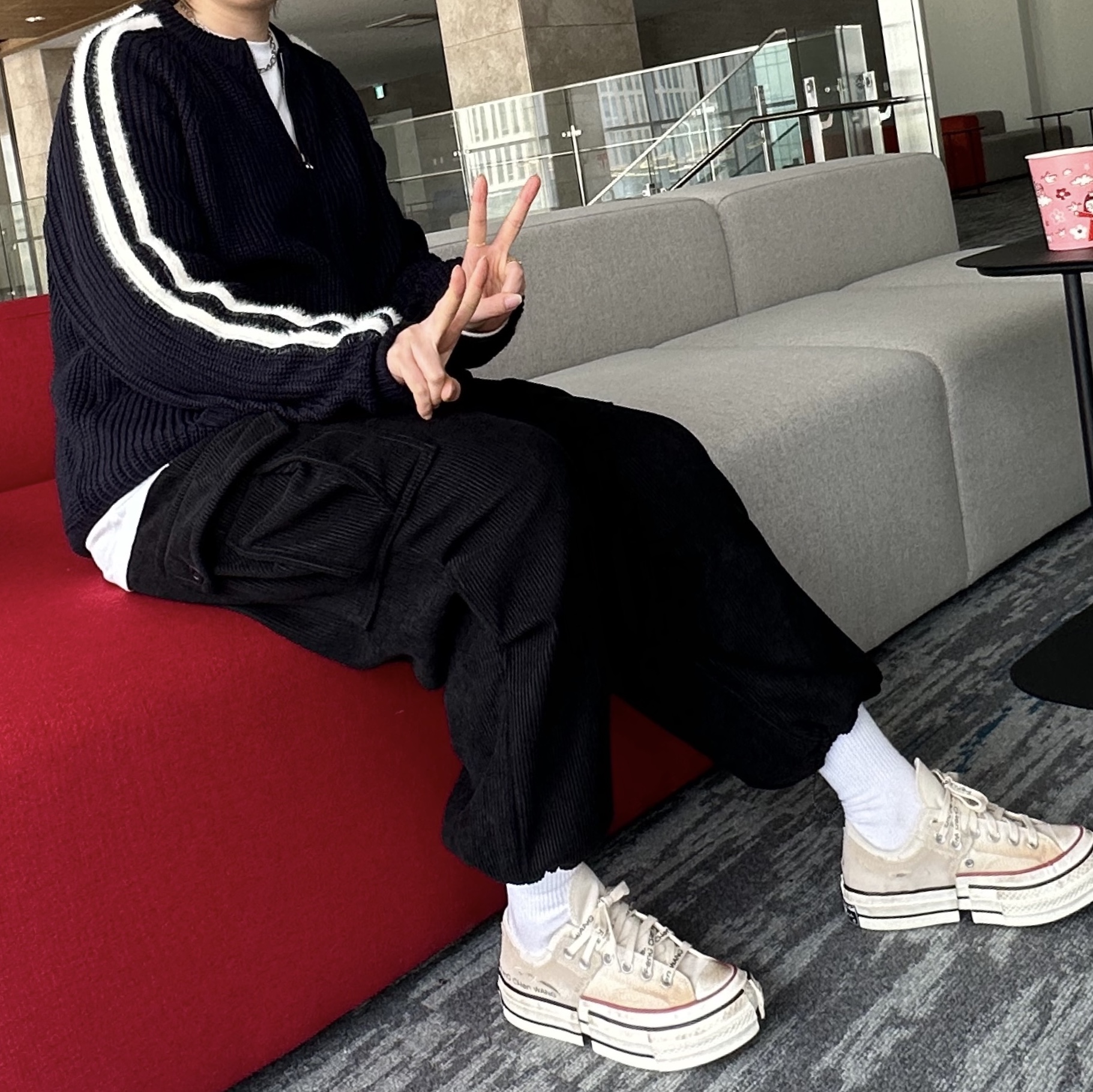 Converse x Feng Chen Wang Chuck 70 Ox 2-in-1 Brown Rice 착용 스타일 - 2