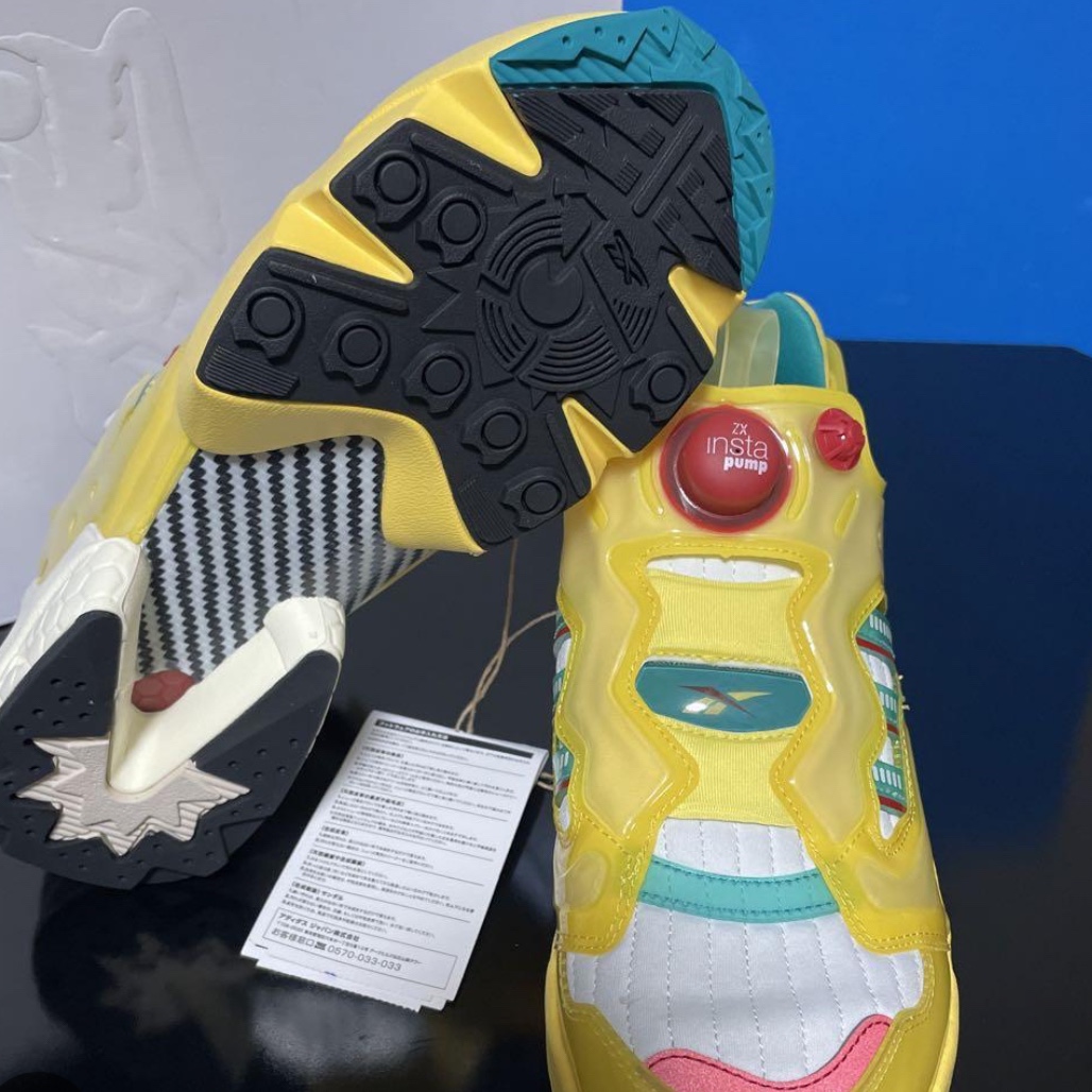 Adidas x Reebok ZX Fury Spring Yellow Equipment Green 착용 스타일