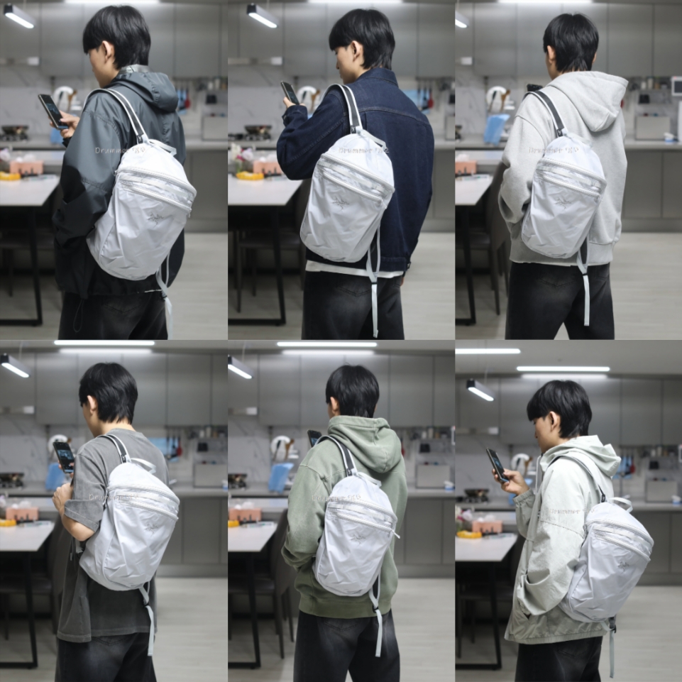 Arc'teryx Heliad 15 Backpack Solitude 착용 스타일