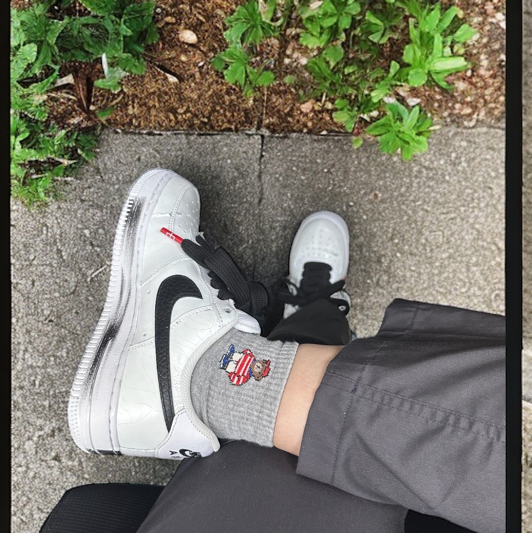 Nike x Peaceminusone Air Force 1 Low Para-Noise 2.0 착용 스타일