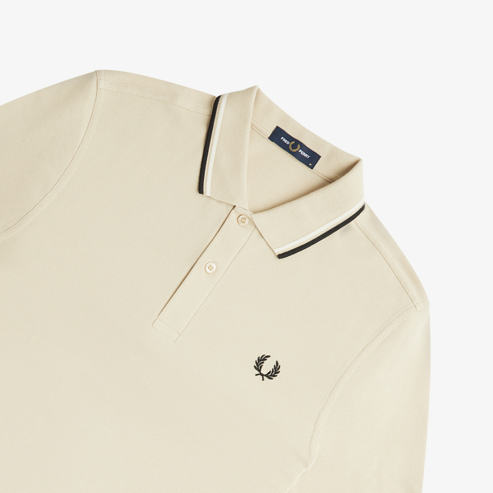 프레드페리 M3600 트윈 팁 프레드페리 셔츠 오트밀/에크루/블랙(Fred Perry M3600 Twin Tipped Fred Perry Shirt Oatmeal/Ecru/Black) - 3