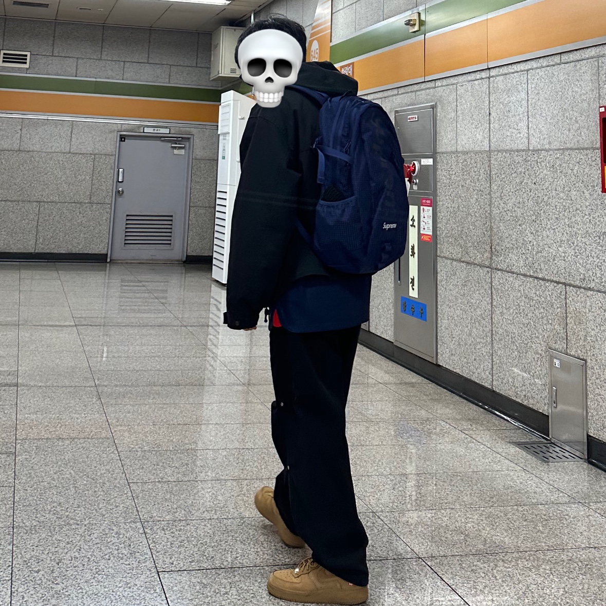 Supreme Backpack Navy - 24SS, Nike x Supreme Air Force 1 Low Flax 착용 스타일