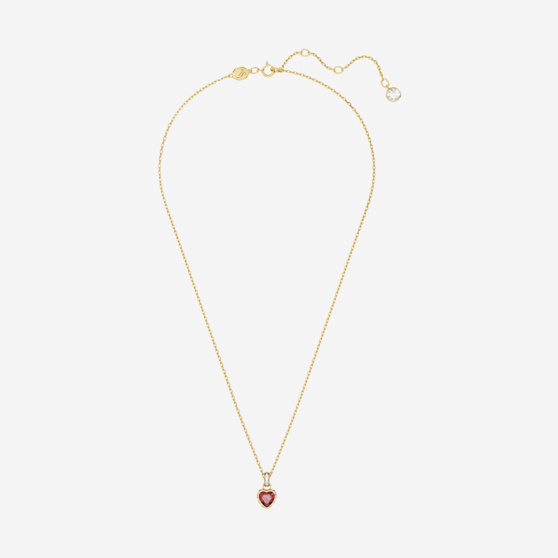 (W) Swarovski Stilla Pendant Heart Red Gold Plated 상세 이미지 1