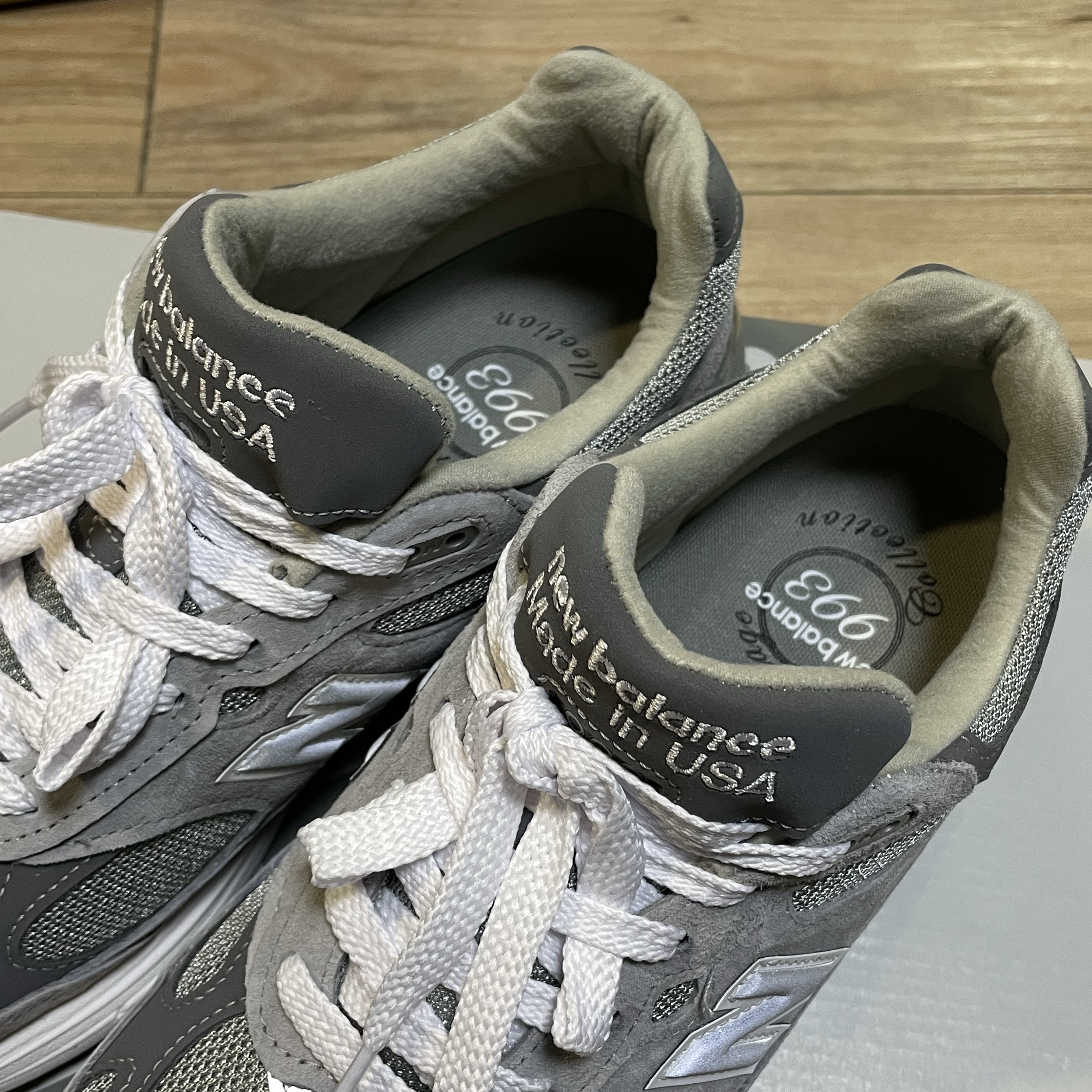 New Balance 993 Made in USA Grey - D Standard 착용 스타일 - 2