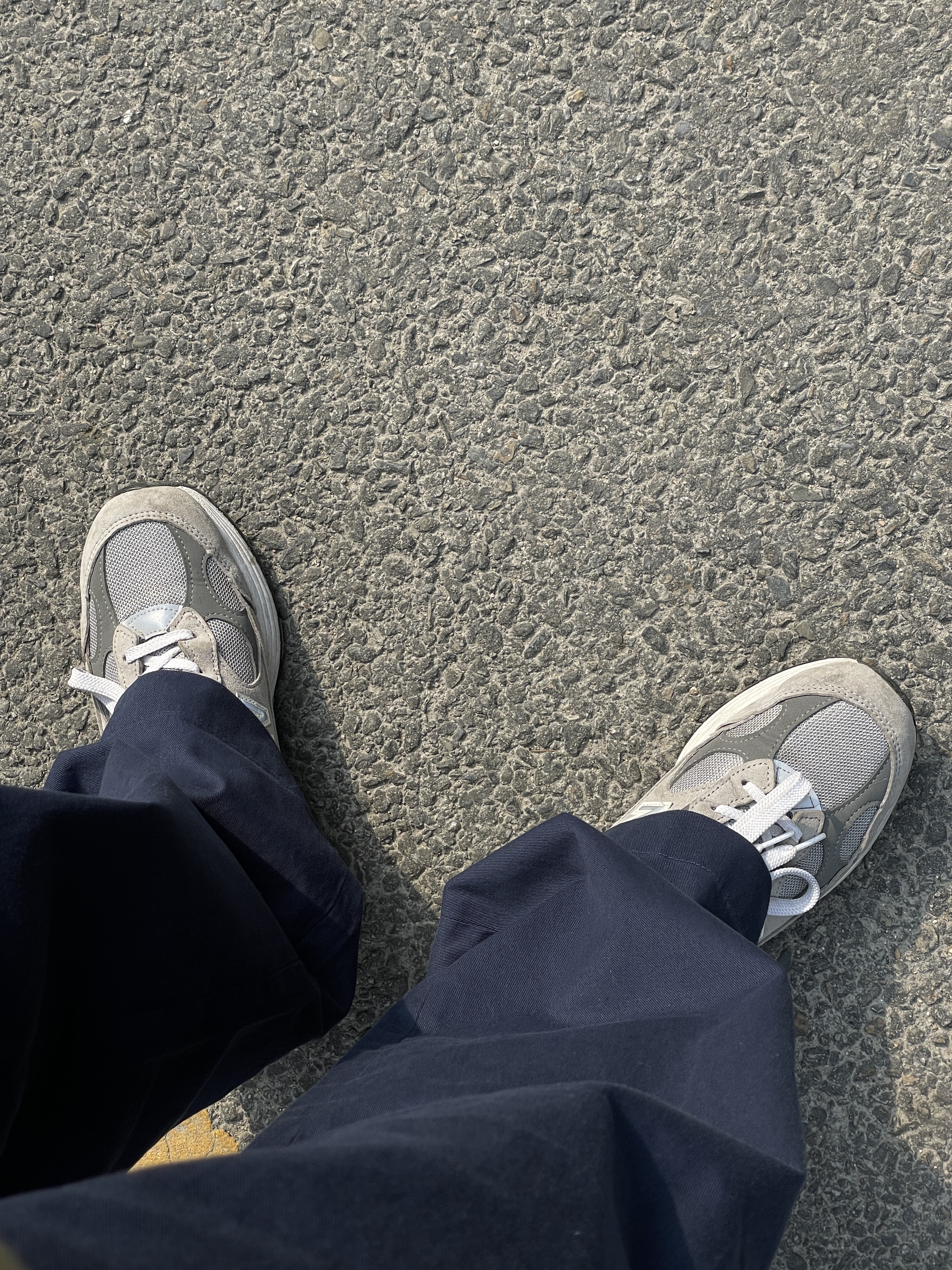 New Balance 992 Made in USA Grey - D Standard 착용 스타일 - 3