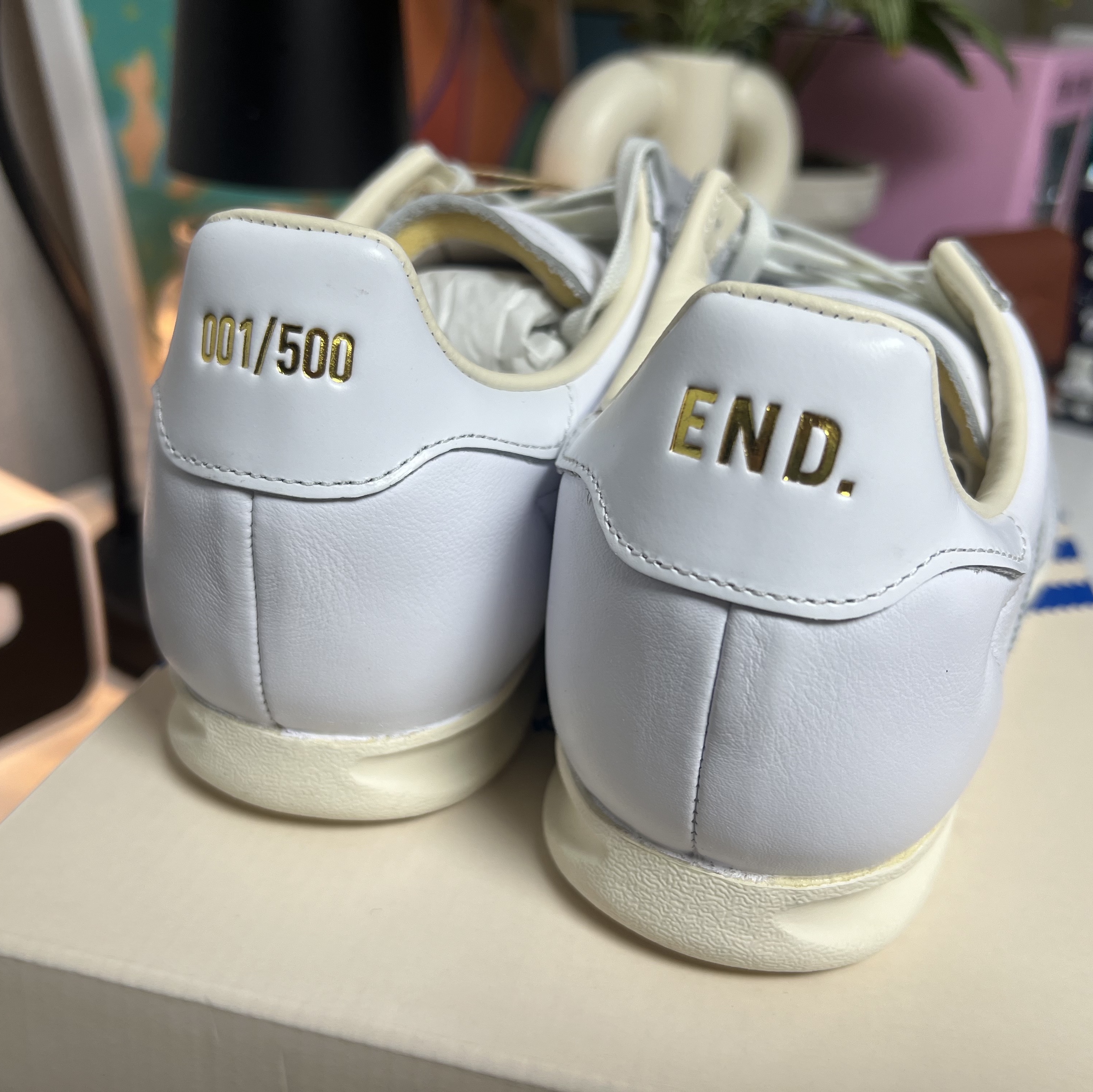 Adidas x END. Milano Made in Germany White Cream 착용 스타일 - 3