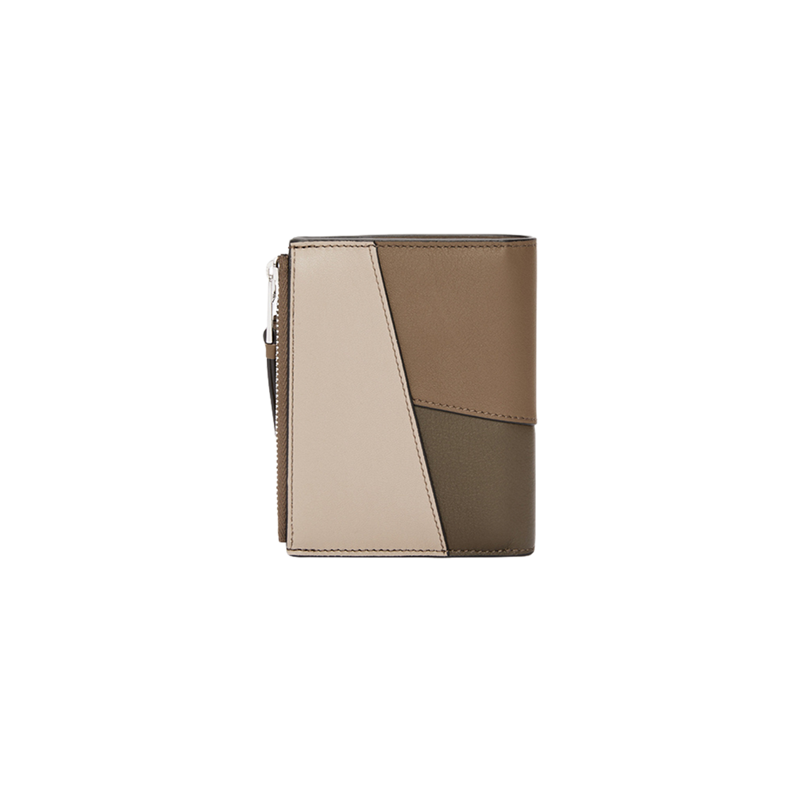 Loewe Puzzle Slim Compact Wallet in Classic Calfskin Winter Brown Sand 상세 이미지 2