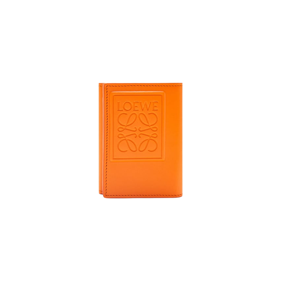 Loewe Trifold Wallet in Satin Calfskin Bright Orange 상세 이미지 1