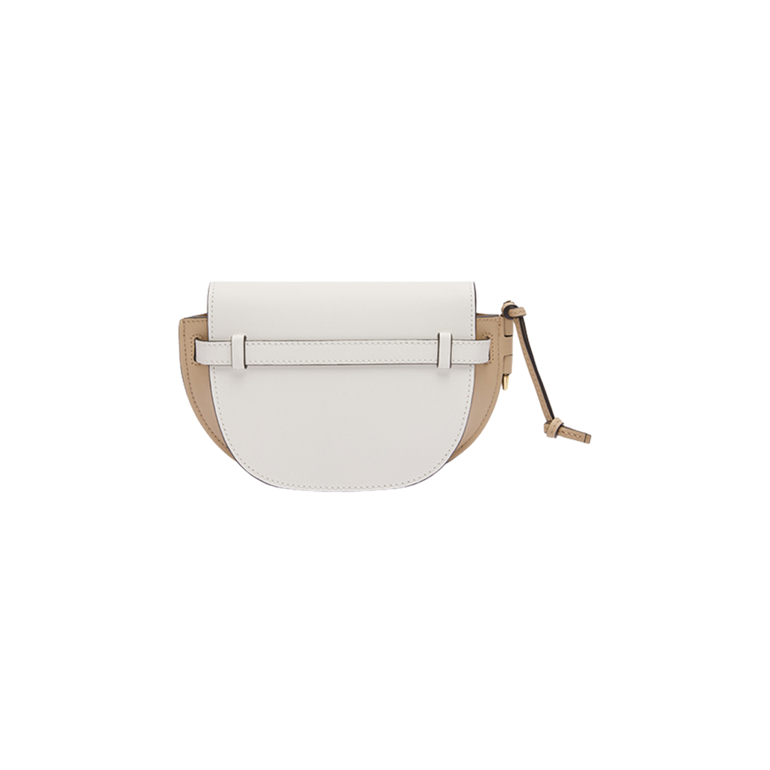 Loewe Mini Gate Dual Bag In Soft Calfskin and Jacquard Soft White Paper Craft 상세 이미지 4