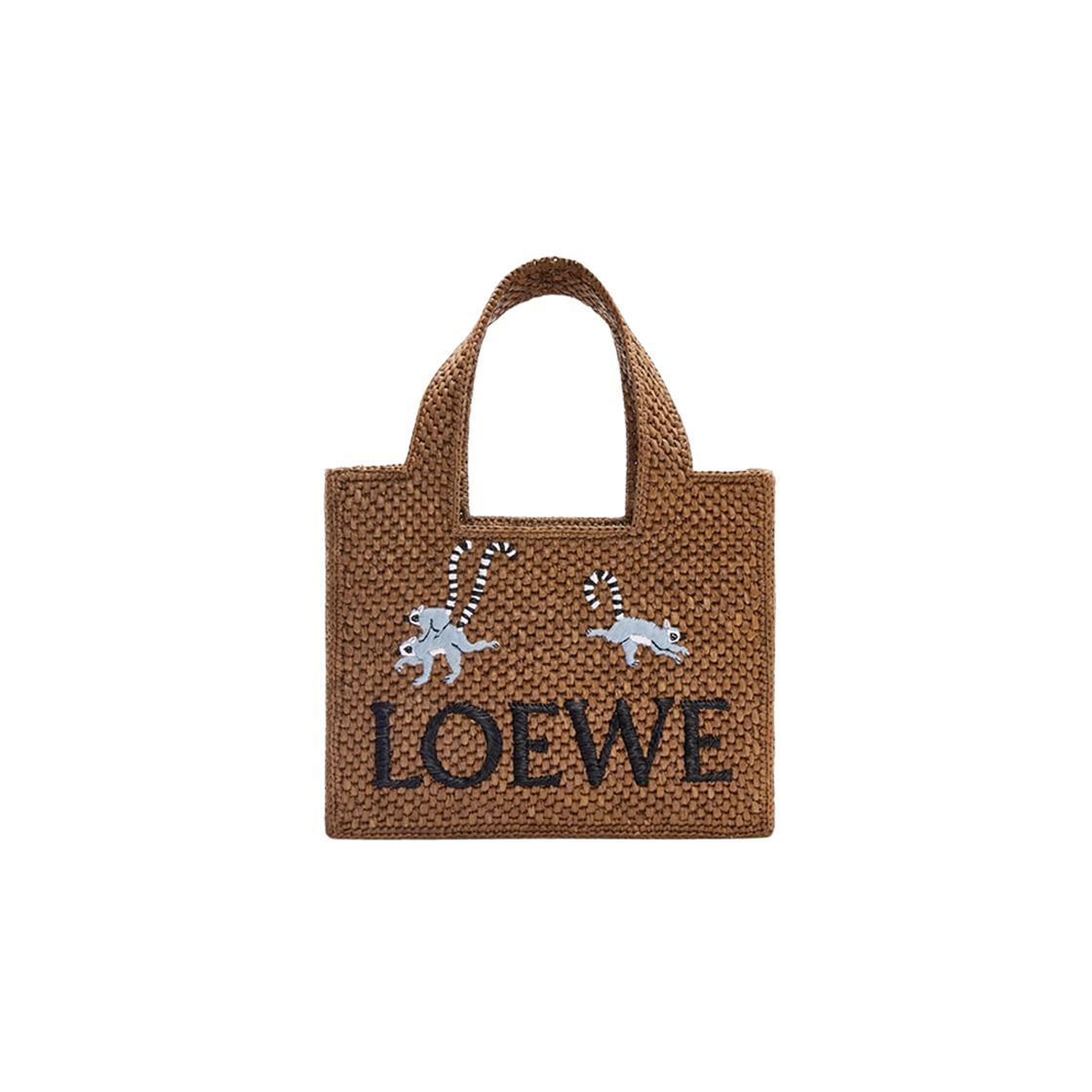 Loewe Lemur Small Font Tote In Raffia Oak 상세 이미지 1