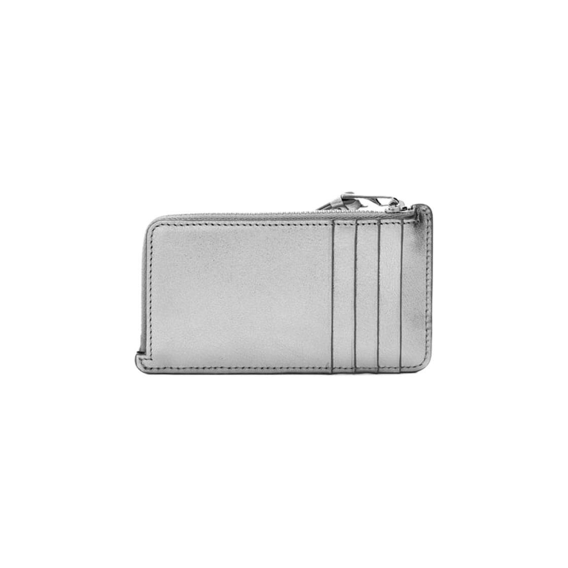 Loewe Puzzle Coin Card Holder In Metallic Calfskin Silver Pearl Grey 상세 이미지 2