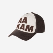 AAKAM Leather Patch Ball Cap Brown