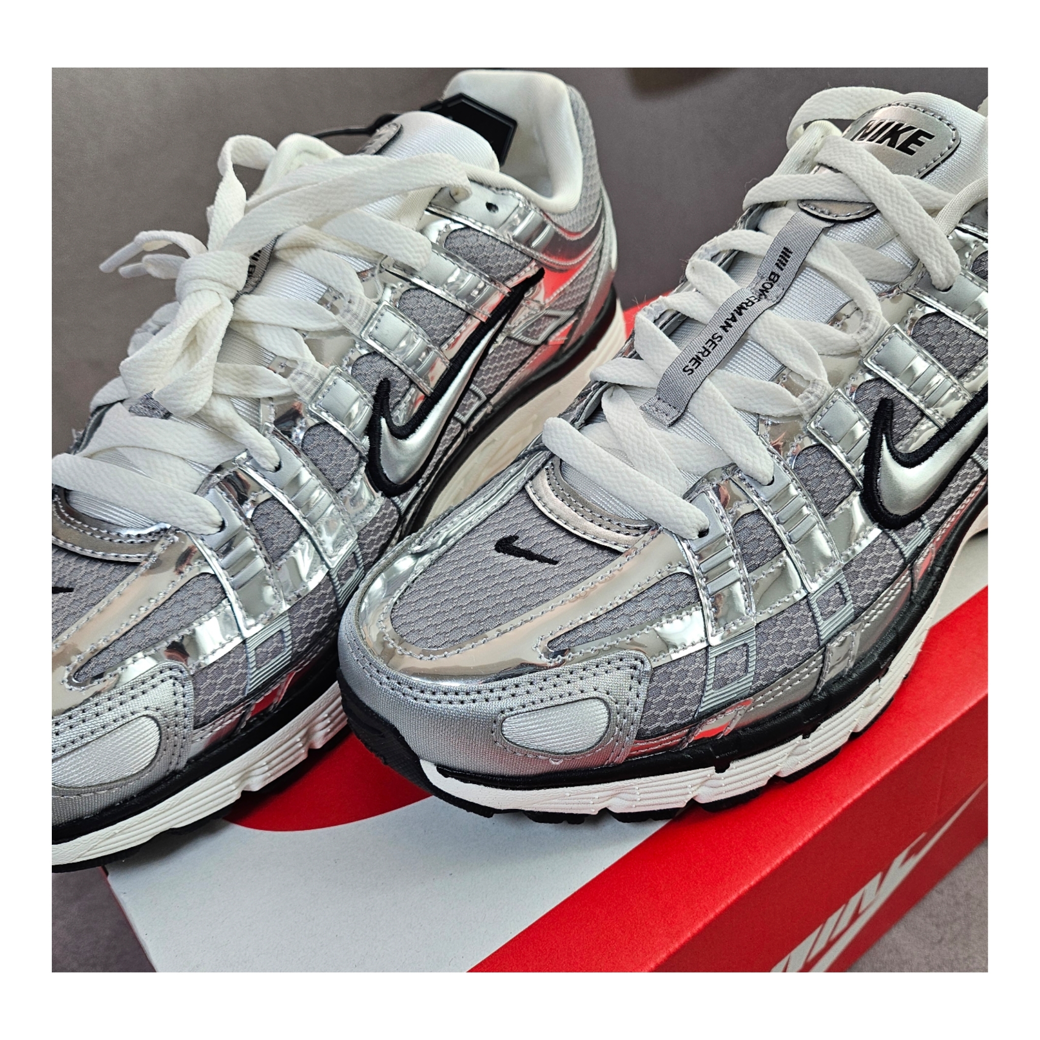 Nike P-6000 Metallic Silver 착용 스타일 - 3