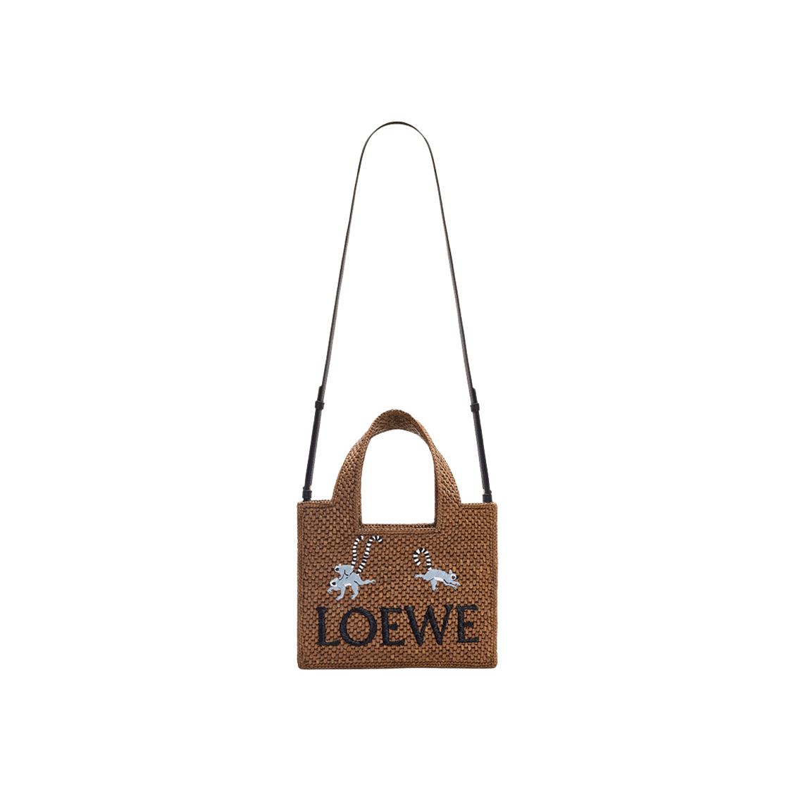 Loewe Lemur Small Font Tote In Raffia Oak 상세 이미지 4