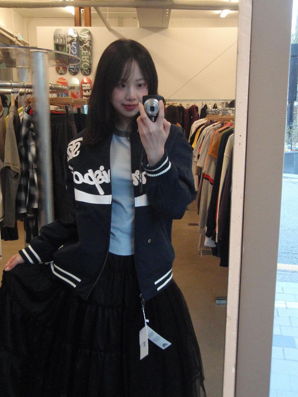 Safarispot Roux Base Uniform Team Reversible Varsity Navy 착용 스타일