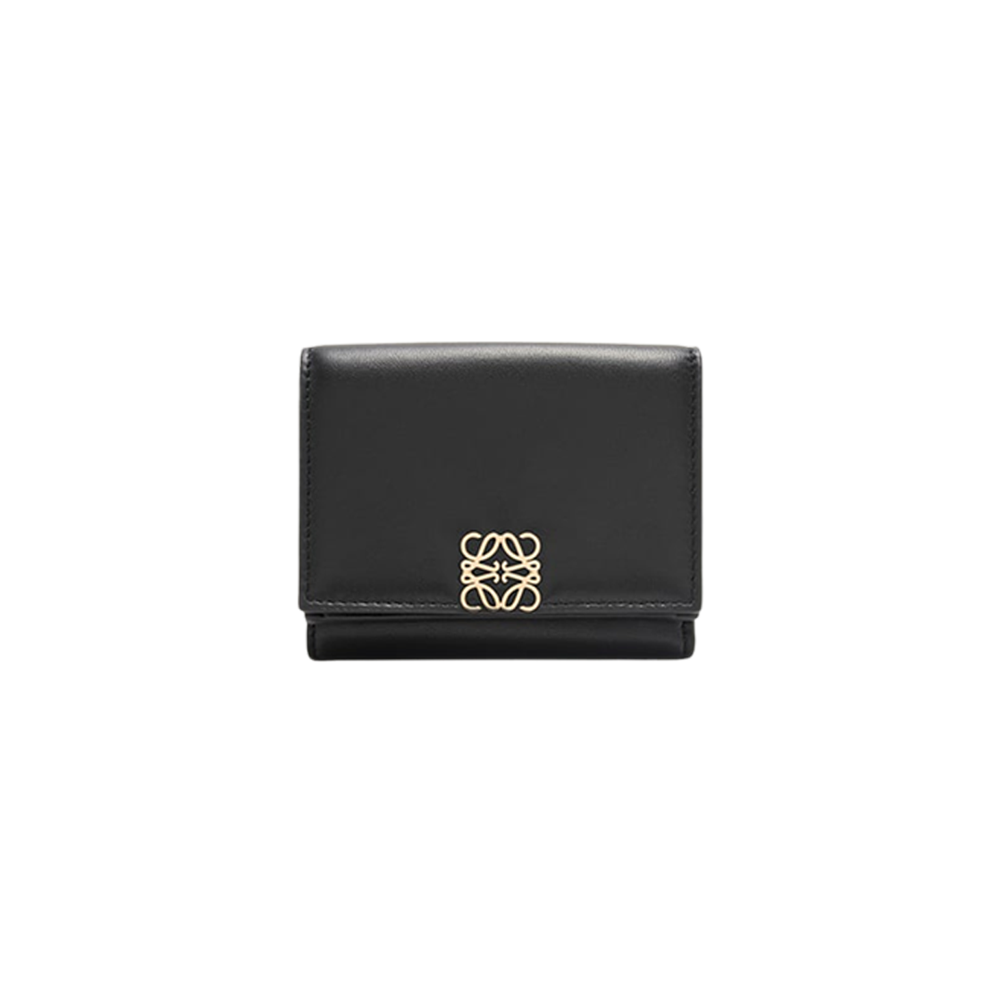 Loewe Puffer Anagram Trifold Wallet in Shiny Nappa Calfskin Black 상세 이미지 1