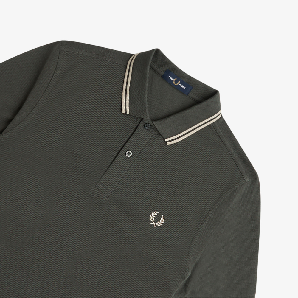 프레드페리 M3600 트윈 팁 프레드페리 셔츠 필드그린/오트밀(Fred Perry M3600 Twin Tipped Fred Perry Shirt Field Green/Oatmeal) - 3