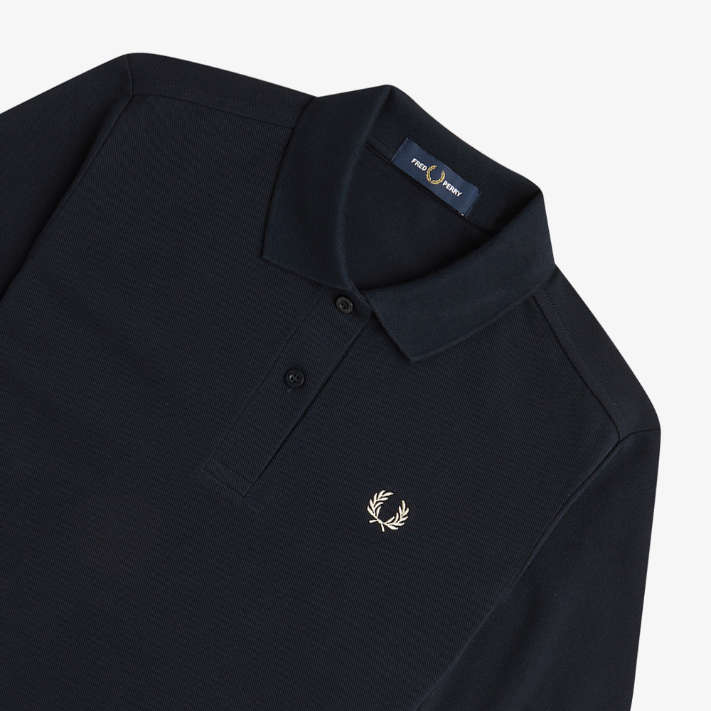 프레드페리 G6000 플레인 프레드페리 셔츠 네이비/샴페인(Fred Perry Womens G6000 Plain Fred Perry Shirt Navy) - 3