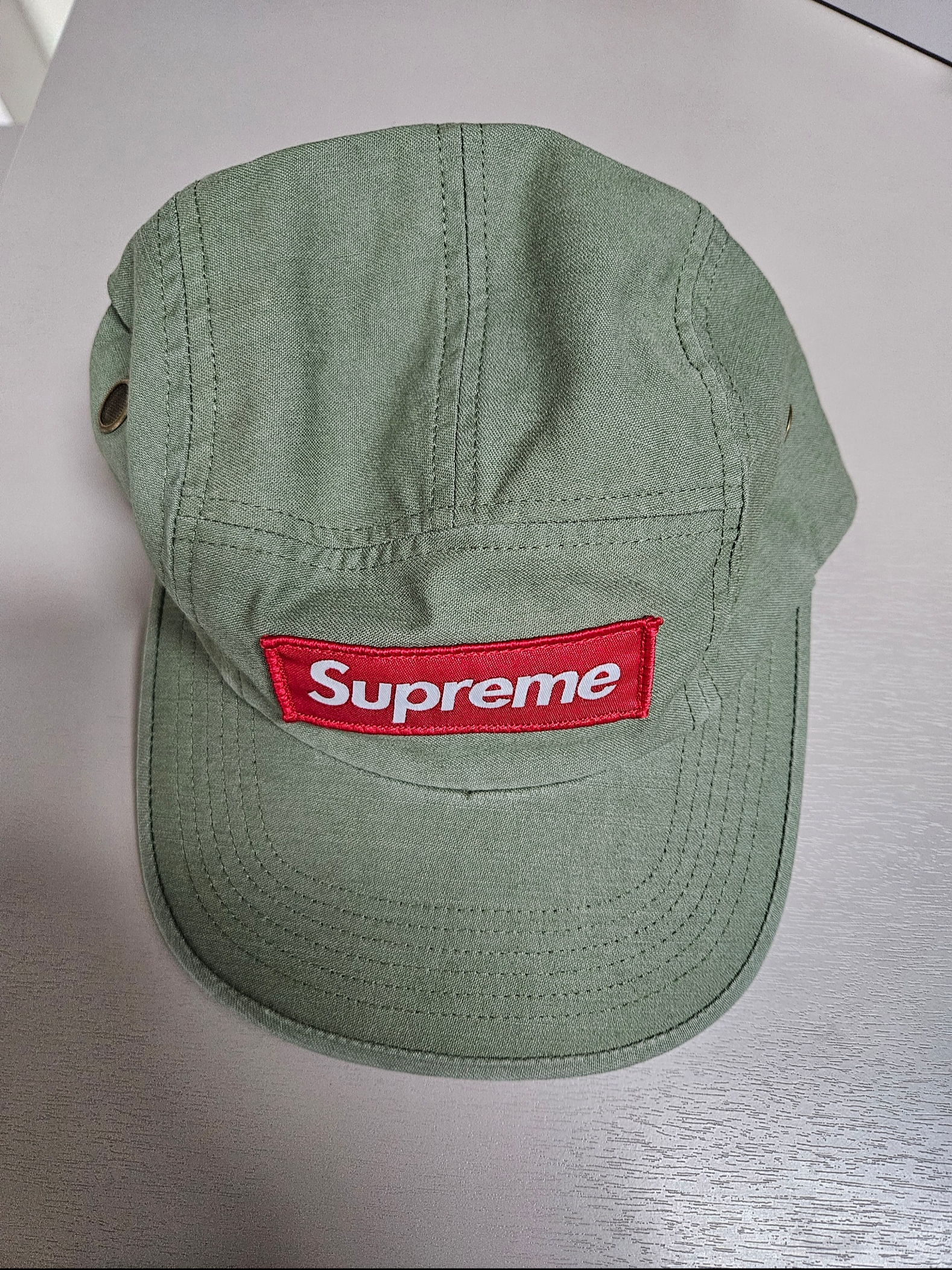 Supreme Military Camp Cap Olive - 24SS 착용 스타일 - 1