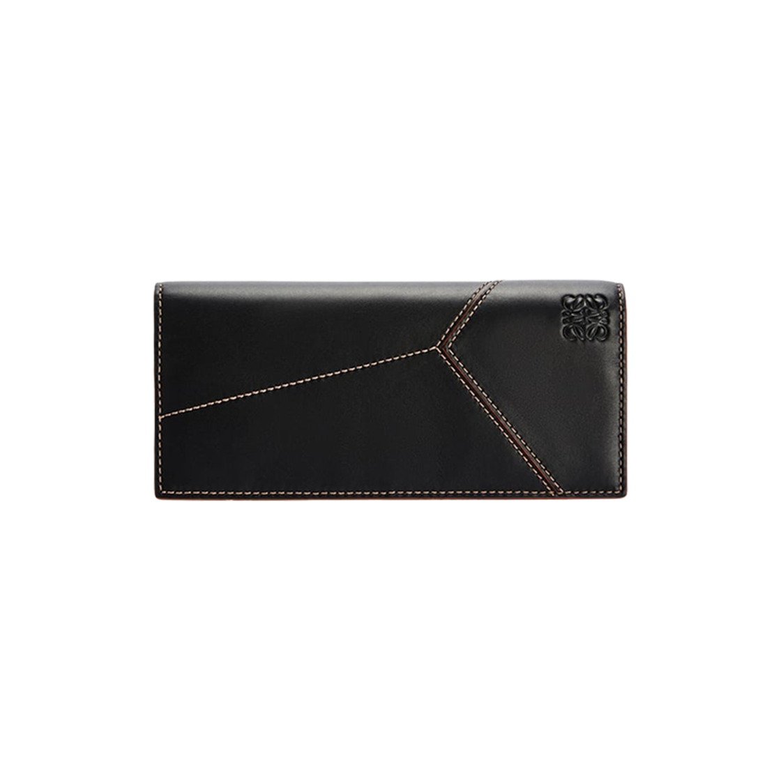 Loewe Puzzle Stitches Long Horizontal Wallet in Smooth Calfskin Black 상세 이미지 1