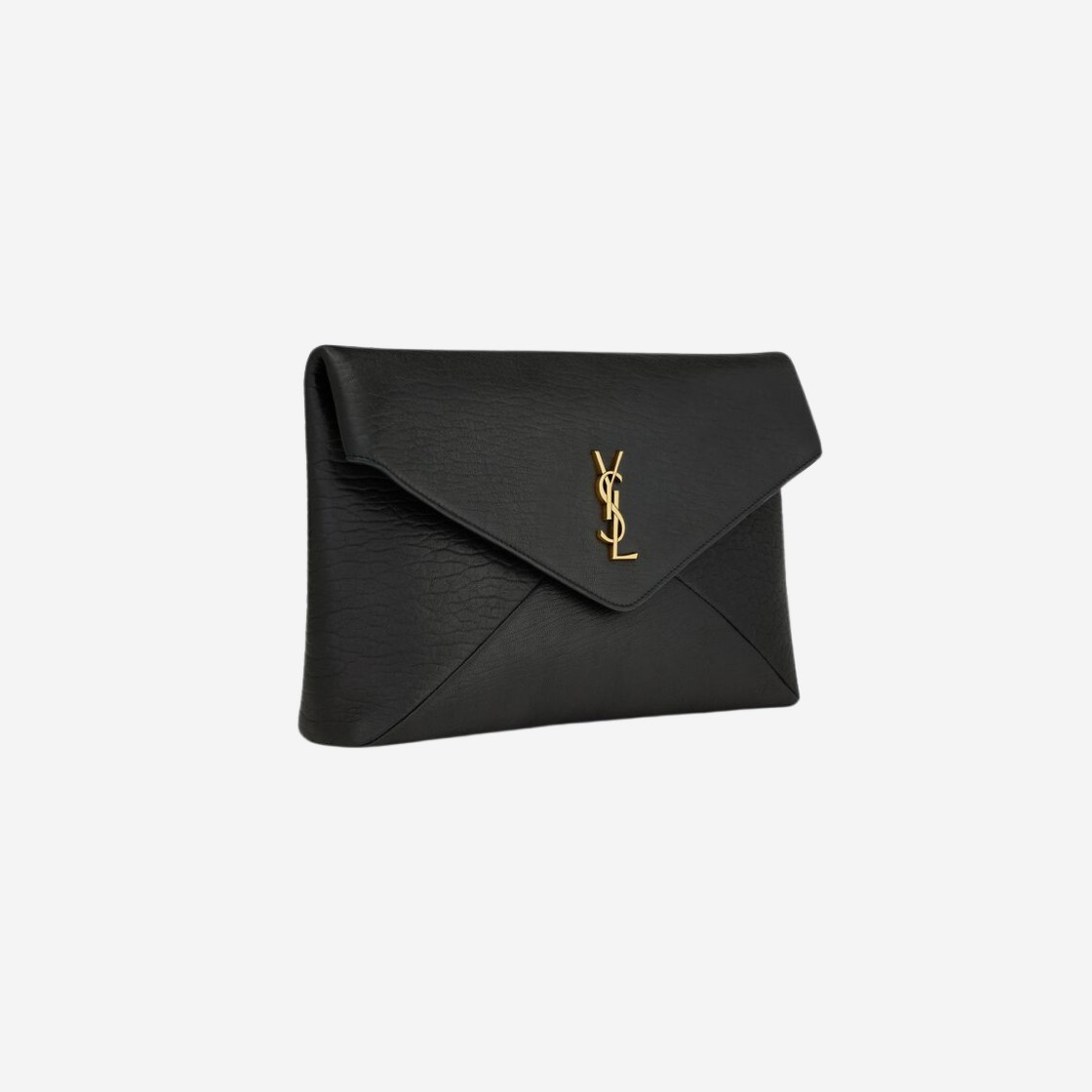 Saint Laurent Cassandre Large Envelope Pouch in Lambskin Black 상세 이미지 5