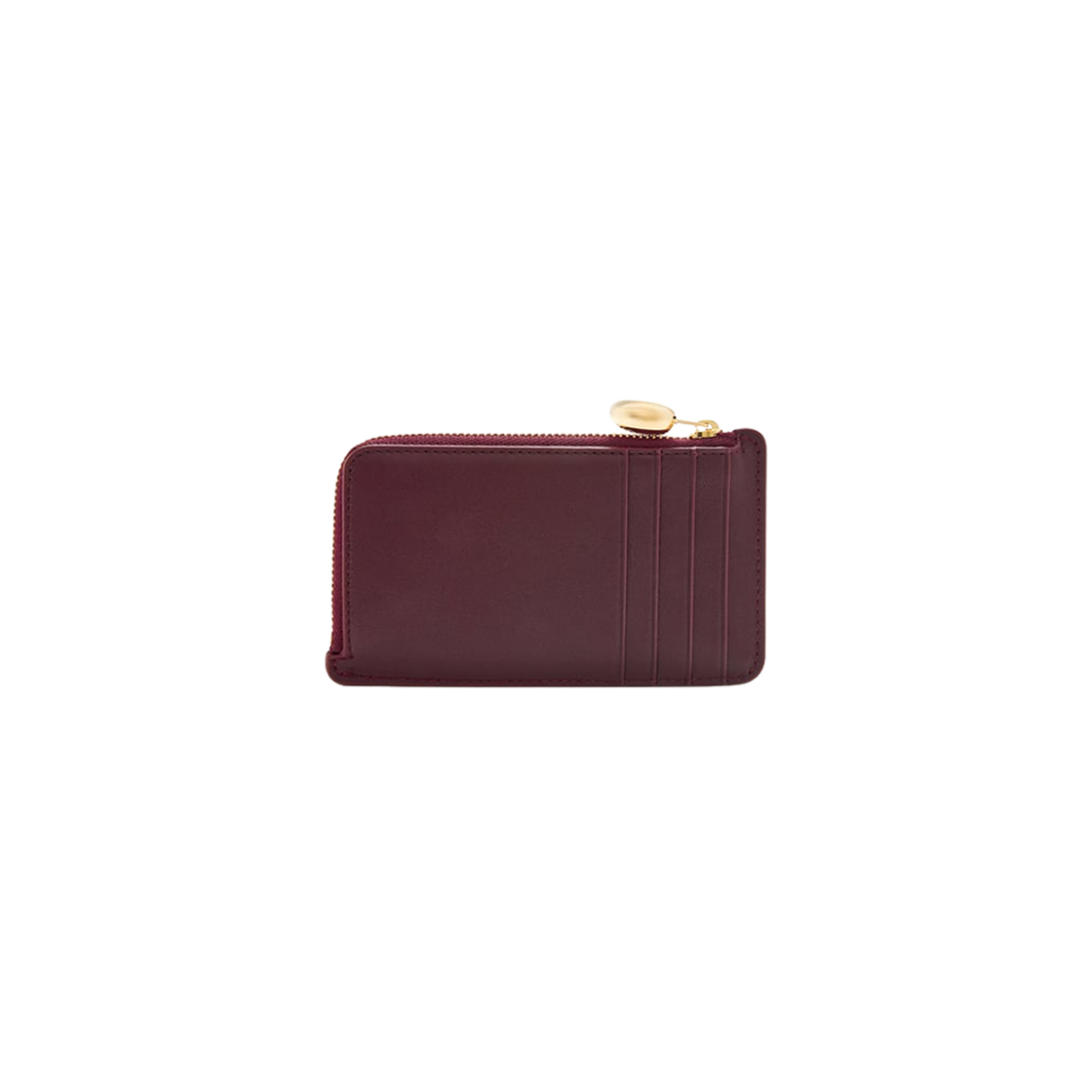 Loewe Pebble Coin Card Holder In Shiny Nappa Calfskin Burgundy 상세 이미지 2