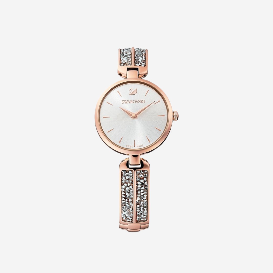 (W) Swarovski Dream Rock Watch Metal Bracelet Silver Rose Gold 상세 이미지 1