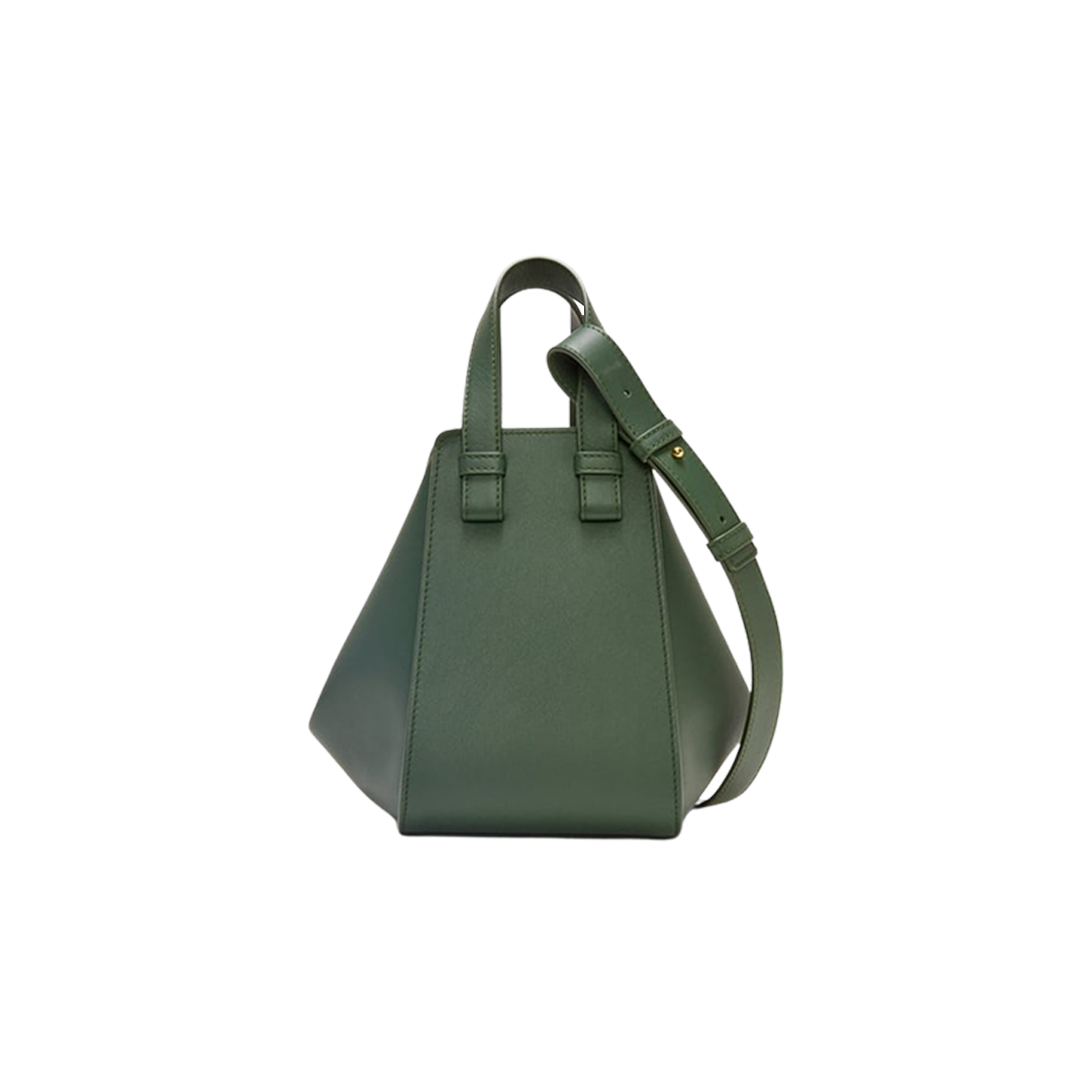 Loewe Compact Hammock Bag In Classic Calfskin Bottle Green 상세 이미지 3