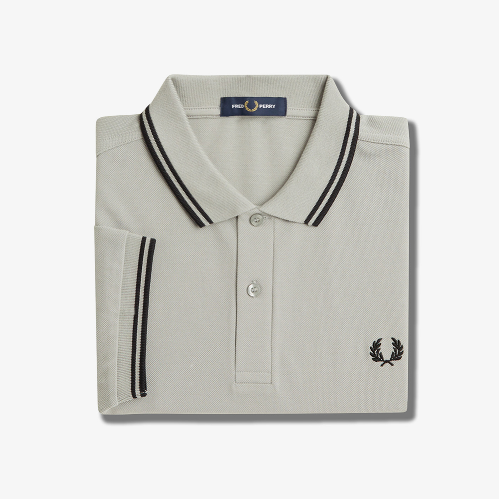 프레드페리 M3600 트윈 팁 프레드페리 셔츠 라임스톤/블랙(Fred Perry M3600 Twin Tipped Fred Perry Shirt Limestone/Black) - 6