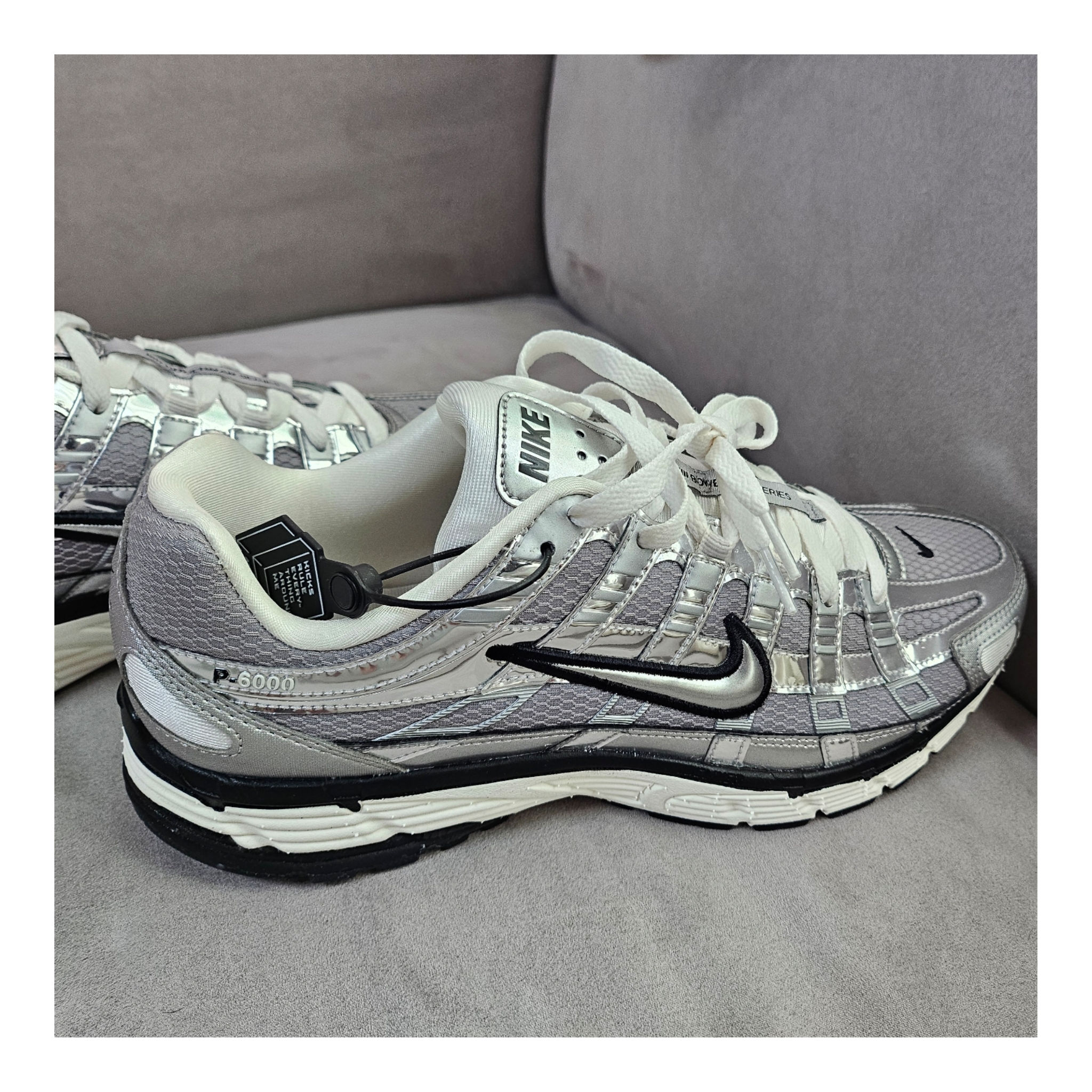 Nike P-6000 Metallic Silver 착용 스타일 - 2