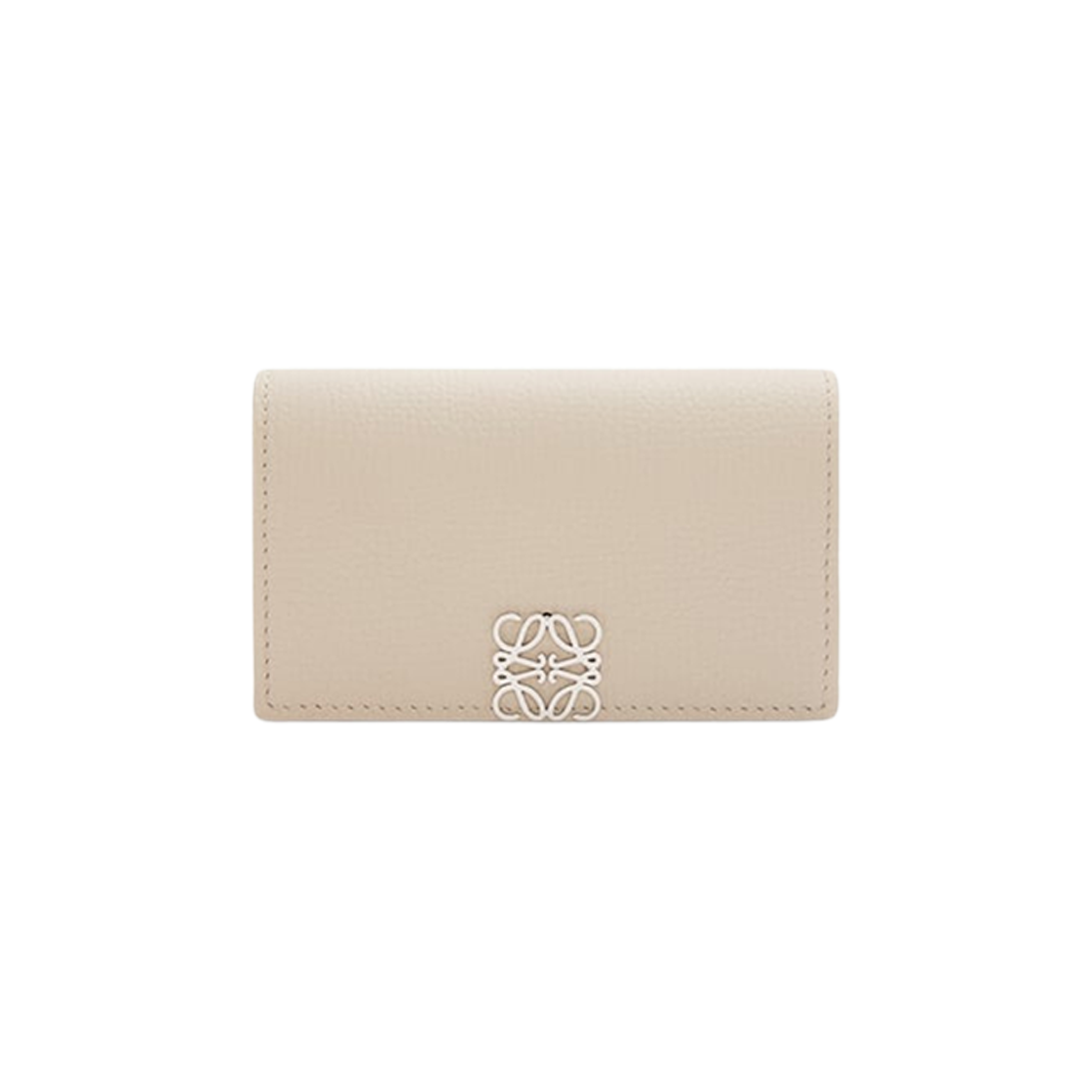 Loewe Anagram Business Card Holder In Pebble Grain Calfskin Light Ghost 상세 이미지 1