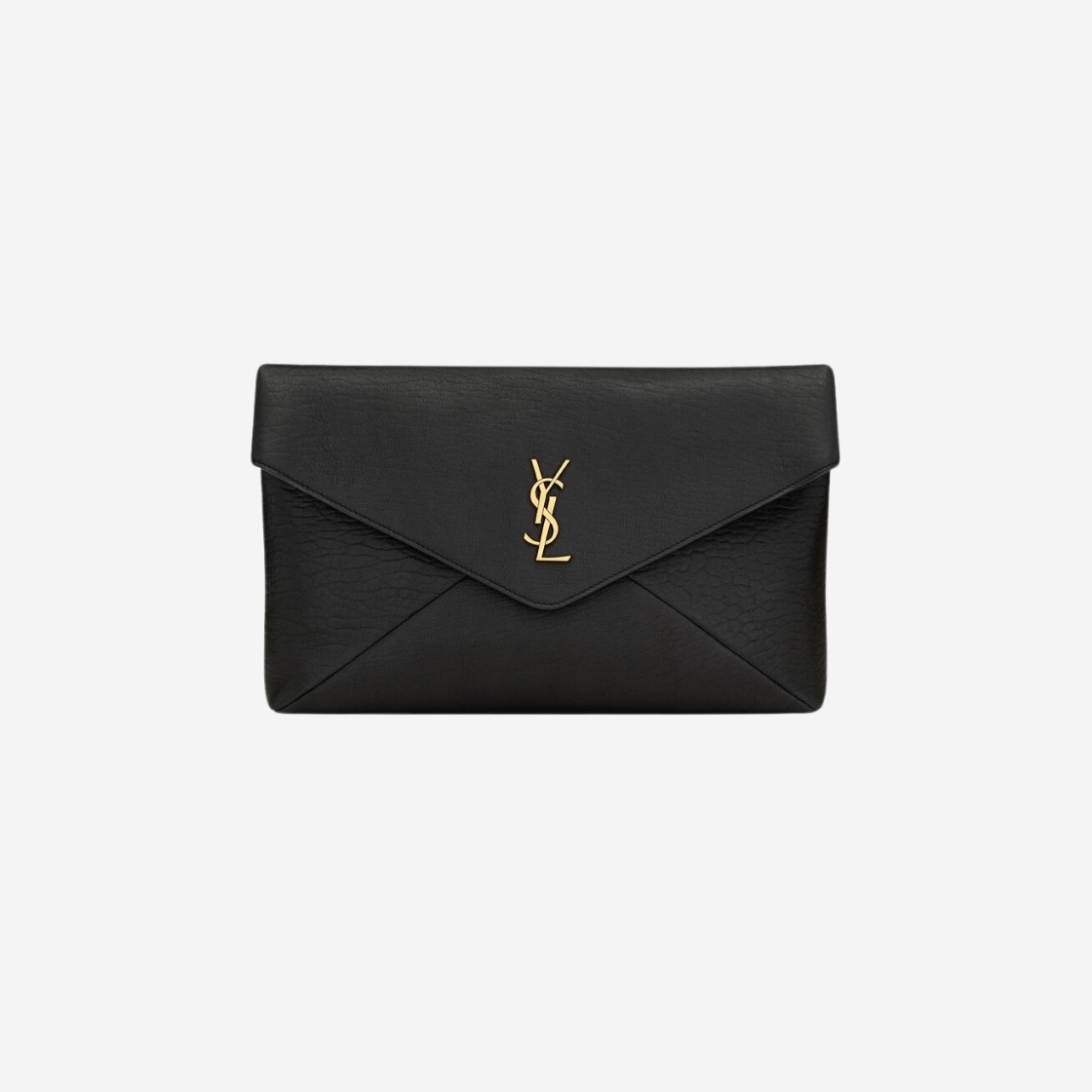 Saint Laurent Cassandre Large Envelope Pouch in Lambskin Black 상세 이미지 1