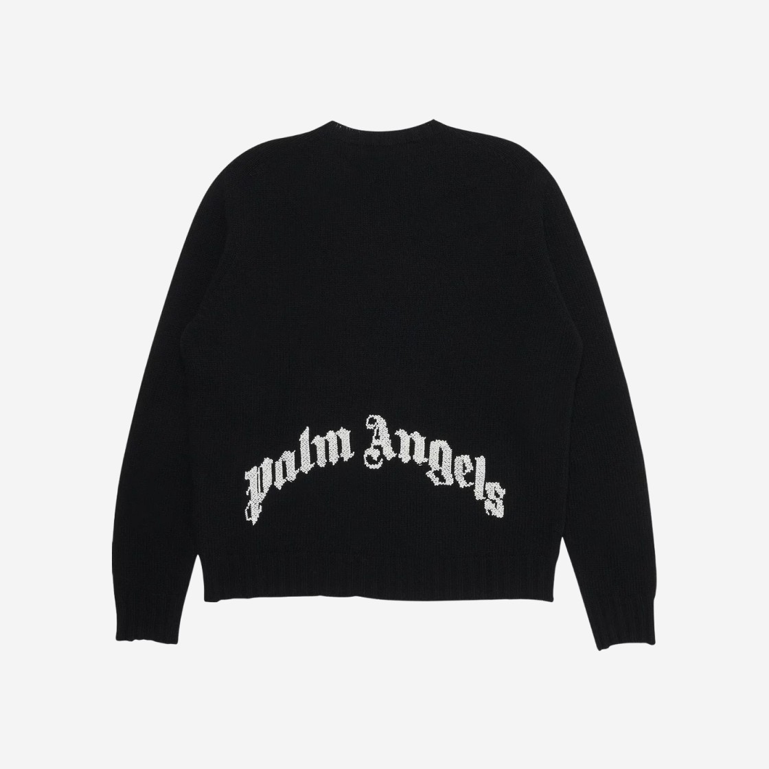 Palm Angels Curved Logo Sweater Black 상세 이미지 1