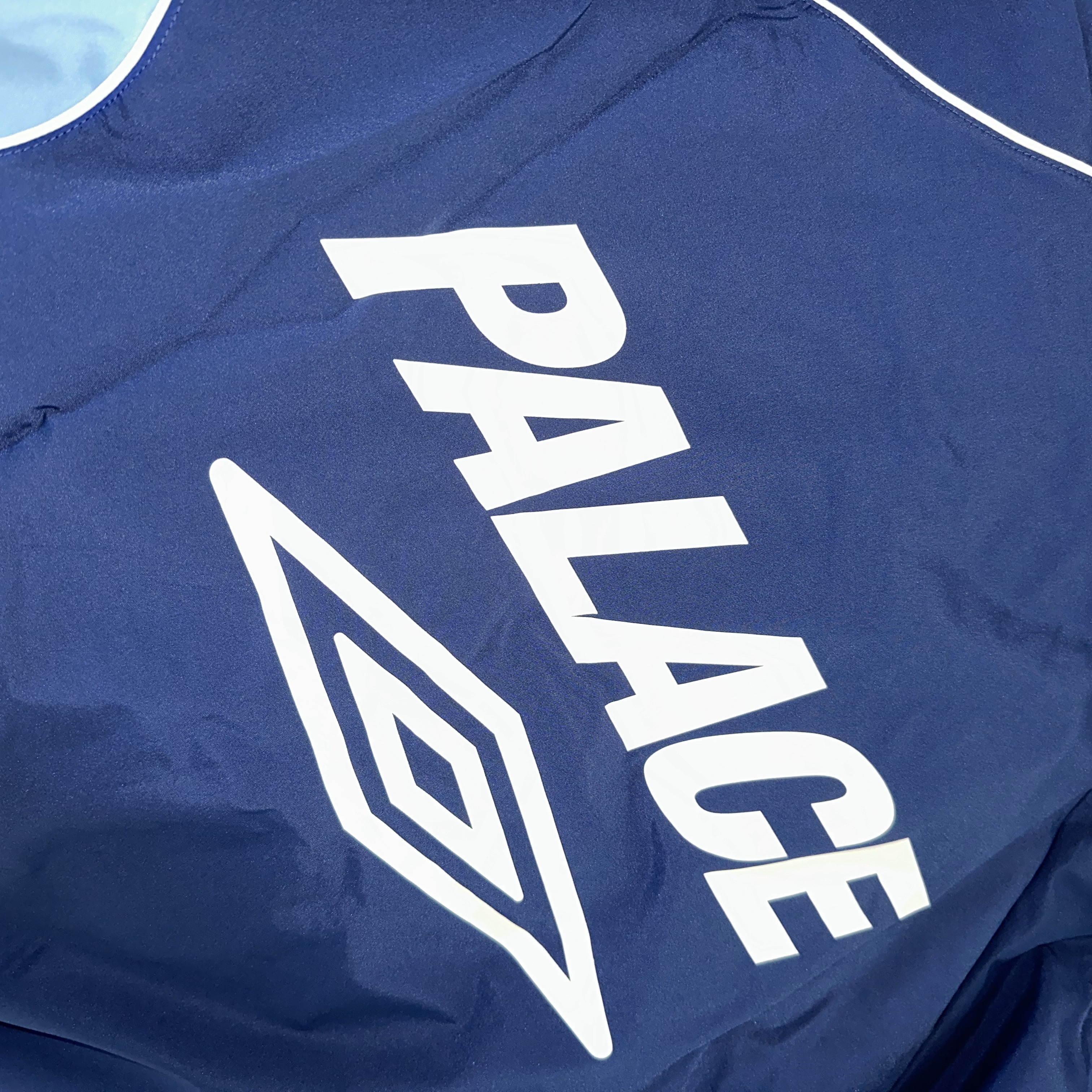 Palace x Umbro Track Jacket Blue - 24SS 착용 스타일