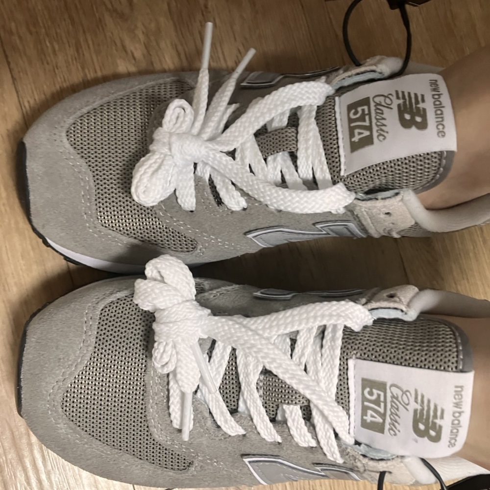 (W) New Balance 574 Worn By Anyone Grey - B Standard 착용 스타일