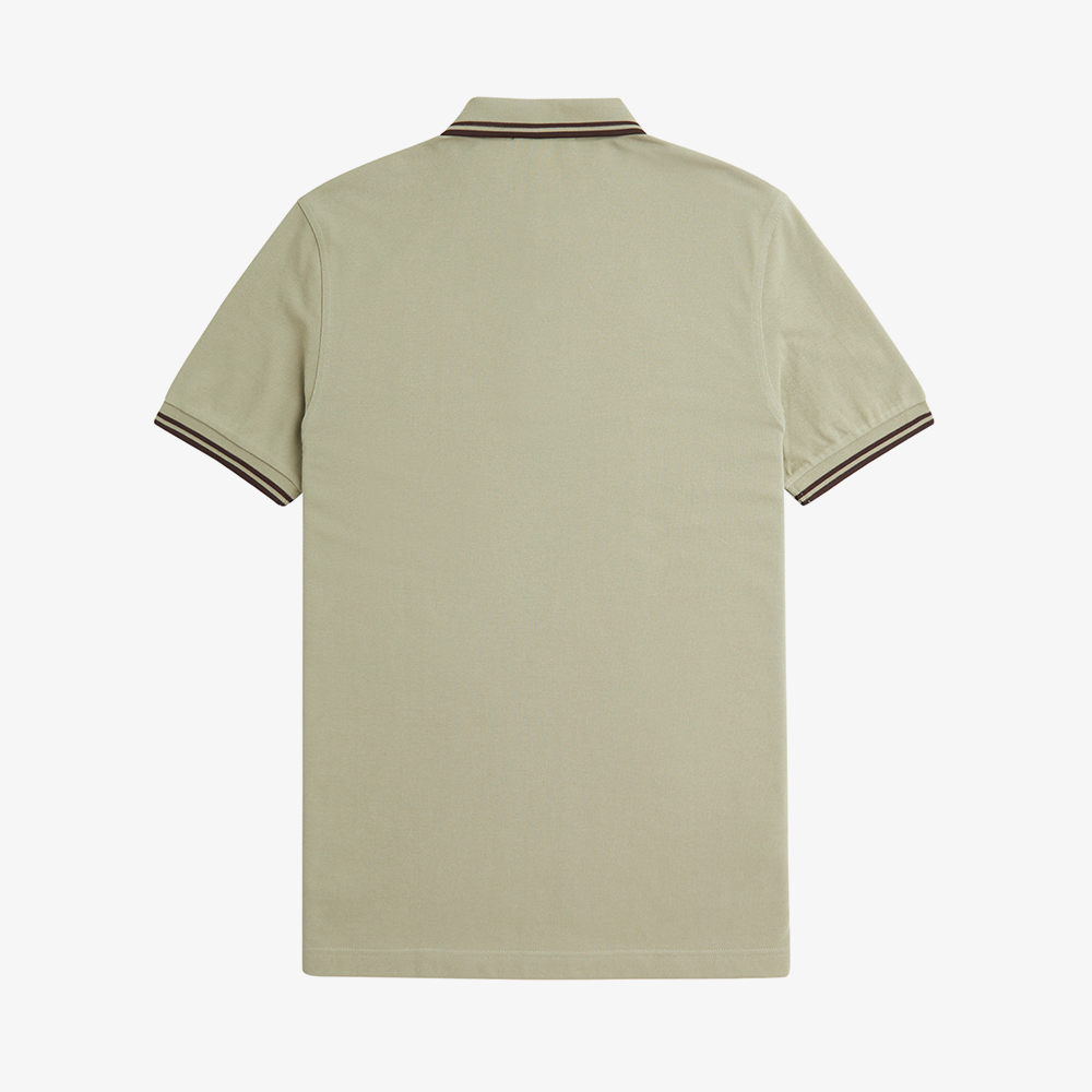 프레드페리 M3600 트윈 팁 프레드페리 셔츠 앵커그레이/캐링턴로드브릭(Fred Perry M3600 Twin Tipped Fred Perry Shirt Warm Grey/Carrington Road Brick) - 2