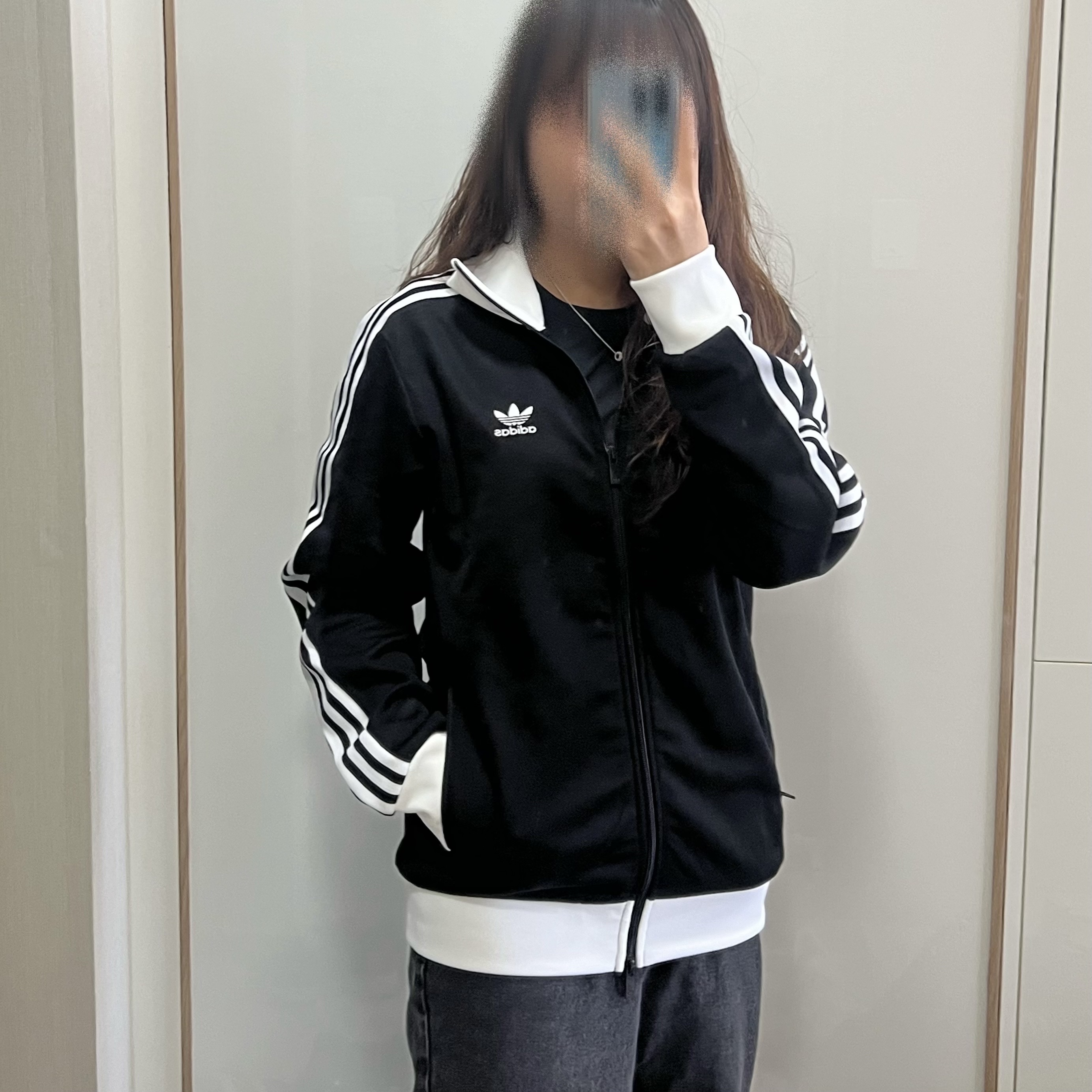 Adidas Adicolor Classics Beckenbauer Track Jacket Black - KR Sizing 착용 스타일 - 2
